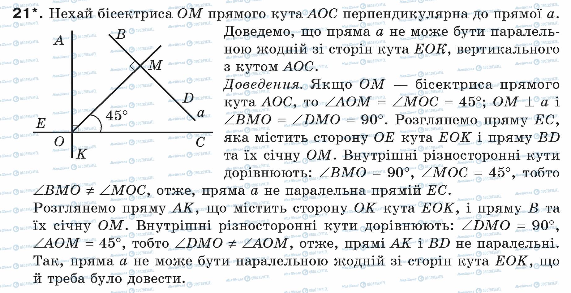 ГДЗ Геометрія 7 клас сторінка 21