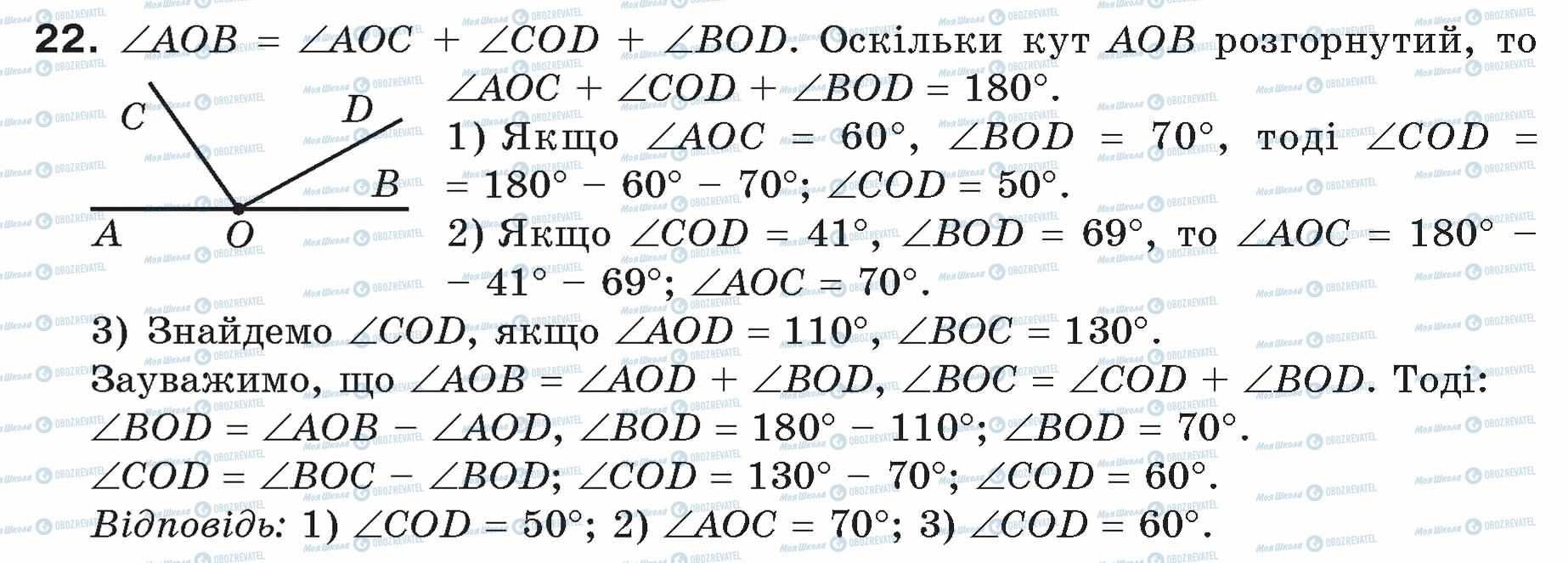 ГДЗ Геометрія 7 клас сторінка 22