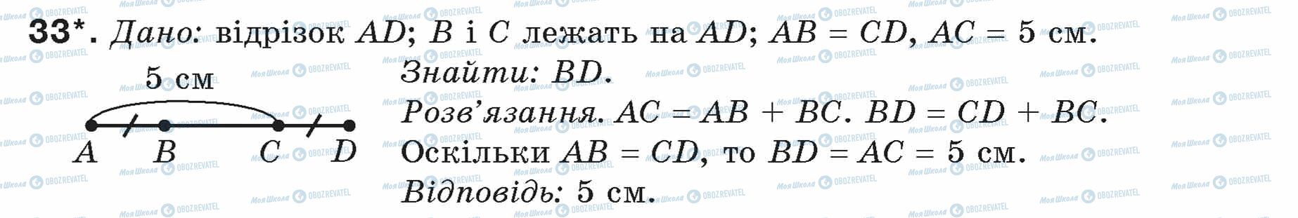 ГДЗ Геометрія 7 клас сторінка 33