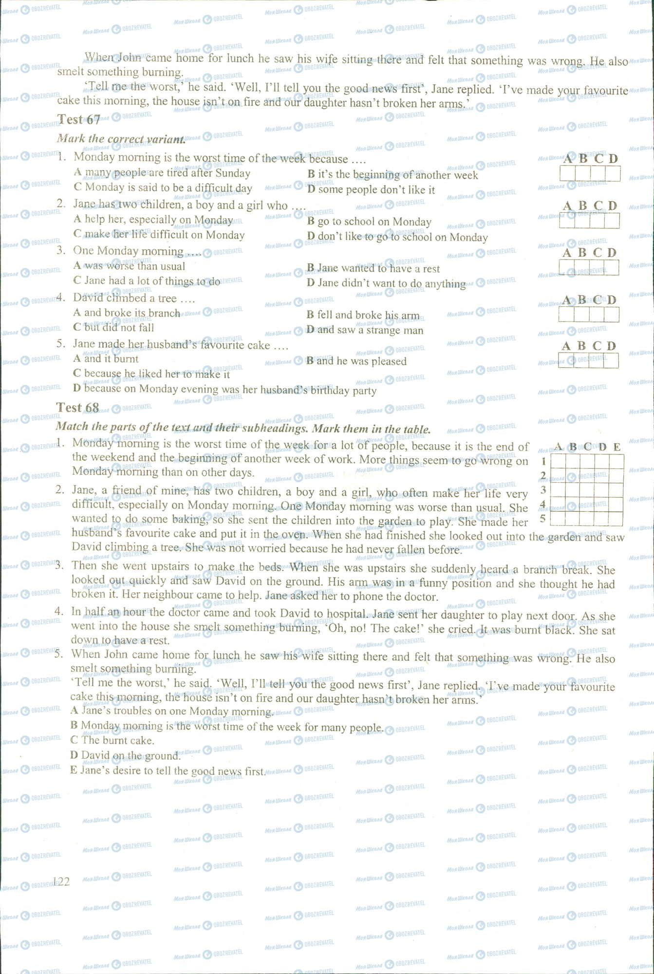 ЗНО Англійська мова 11 клас сторінка 67-68