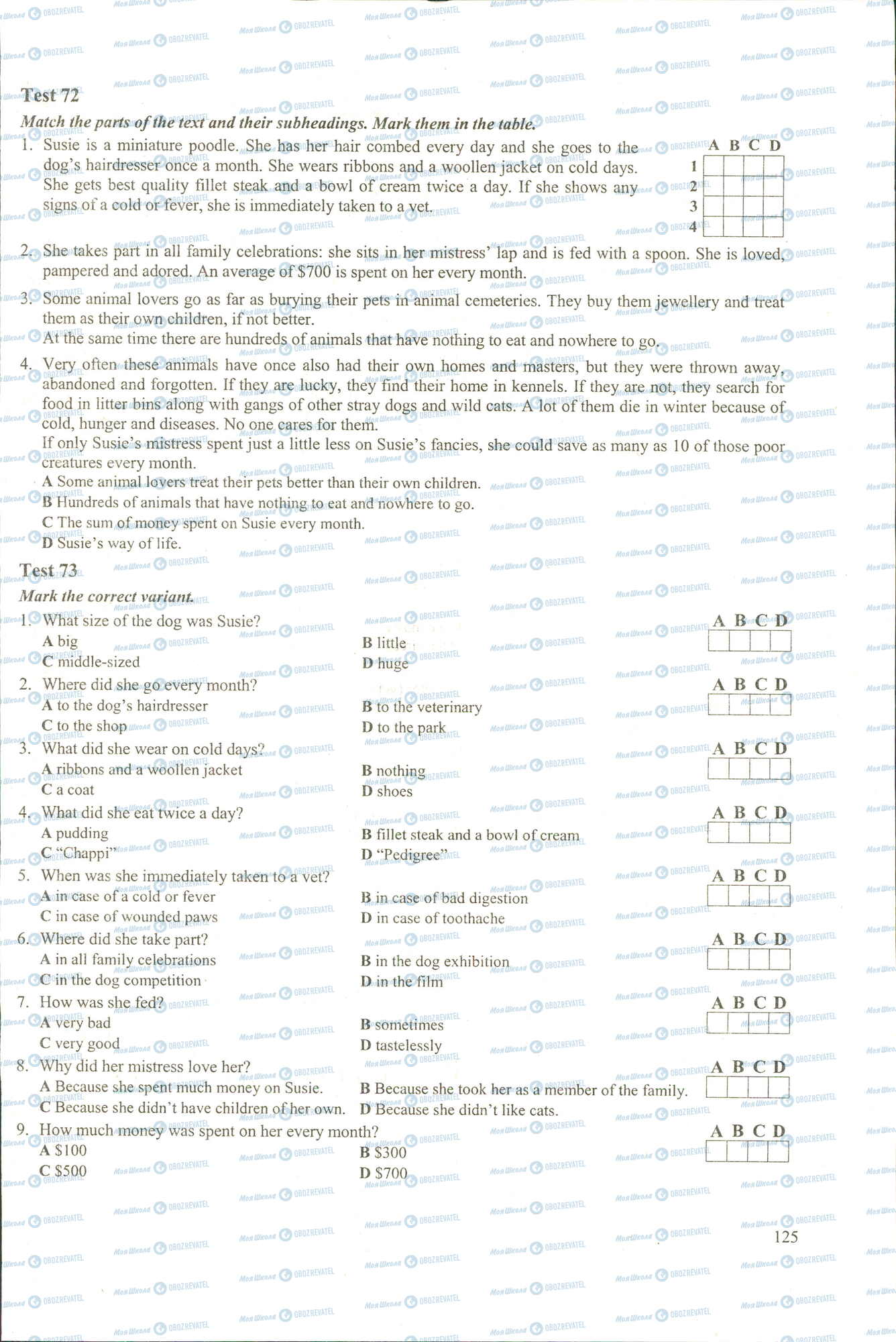 ЗНО Английский язык 11 класс страница 72-73