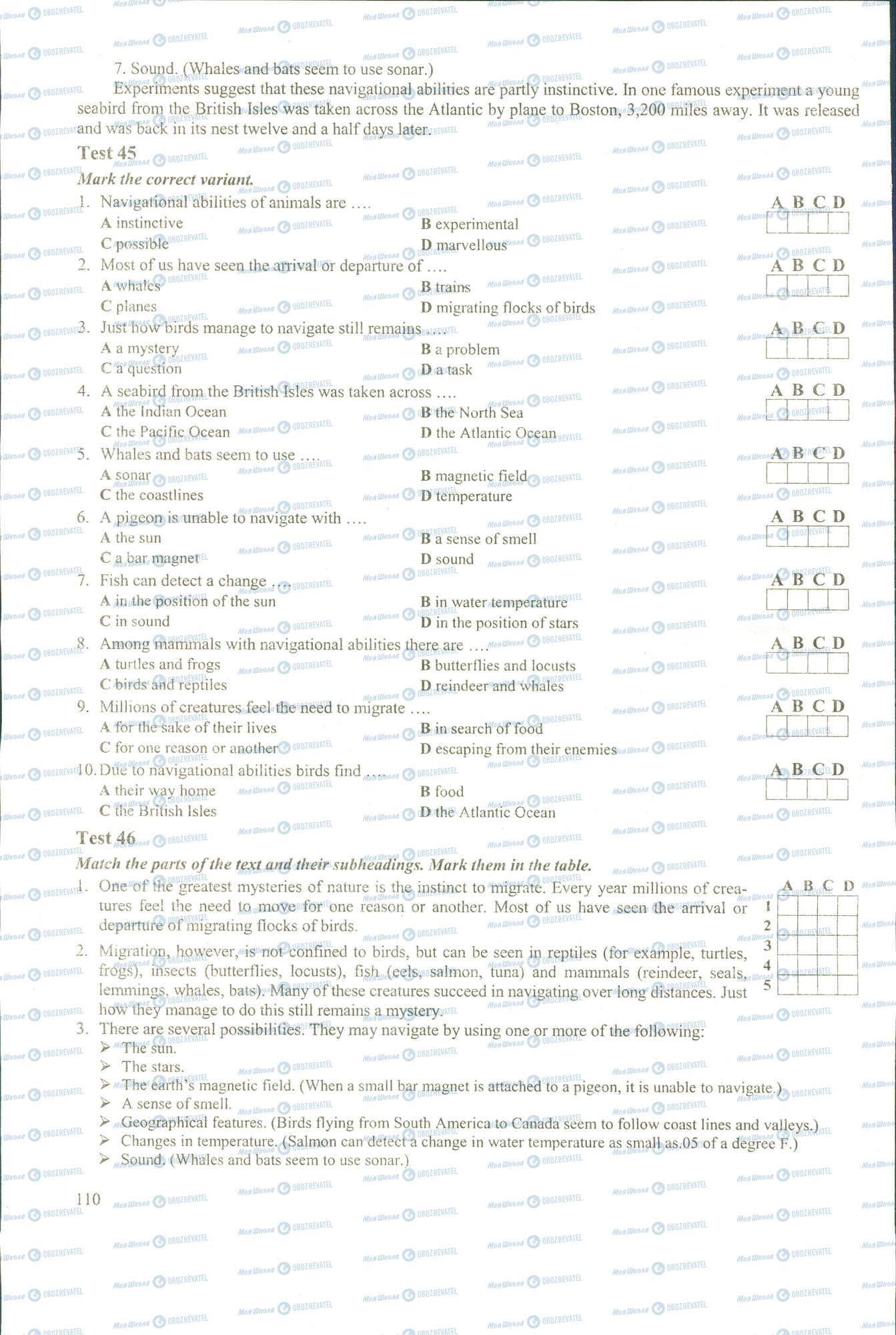 ЗНО Англійська мова 11 клас сторінка 45-46