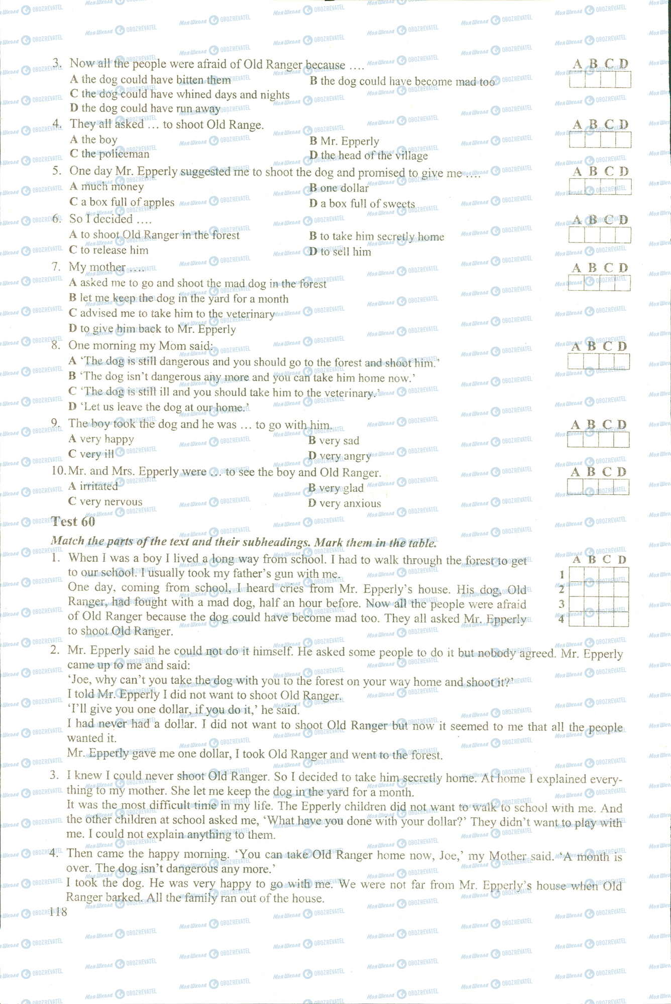 ЗНО Англійська мова 11 клас сторінка 60