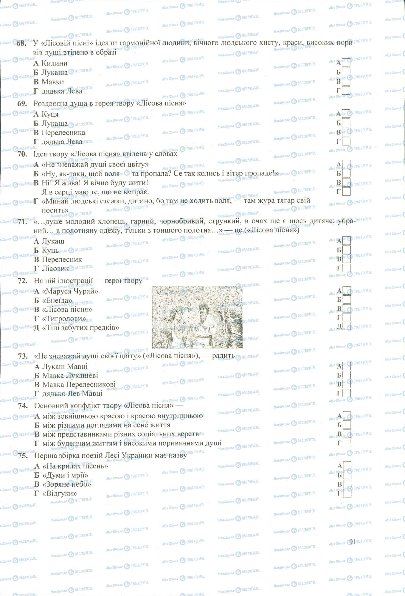 ЗНО Українська література 11 клас сторінка 68-75