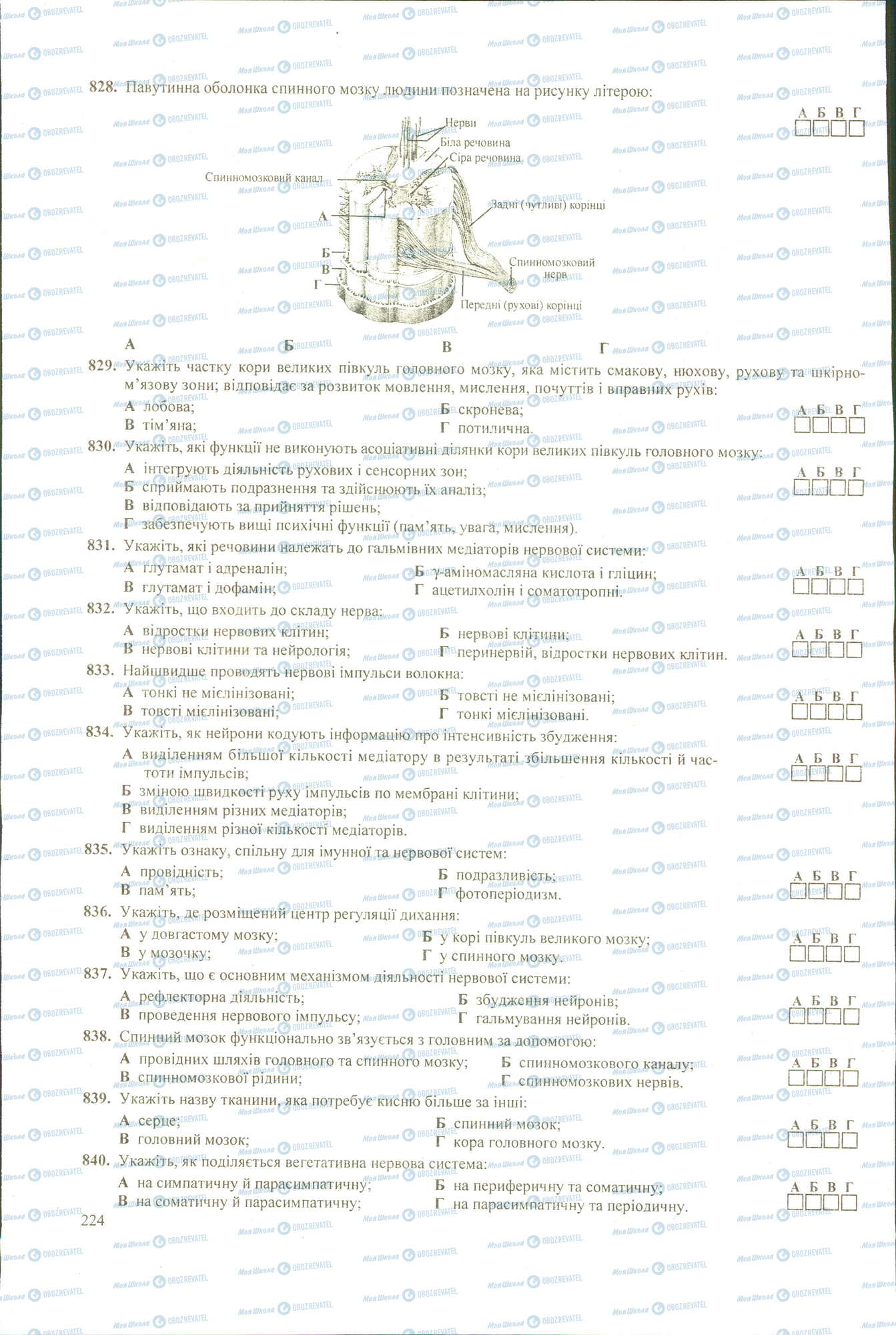 ЗНО Биология 11 класс страница 828-840