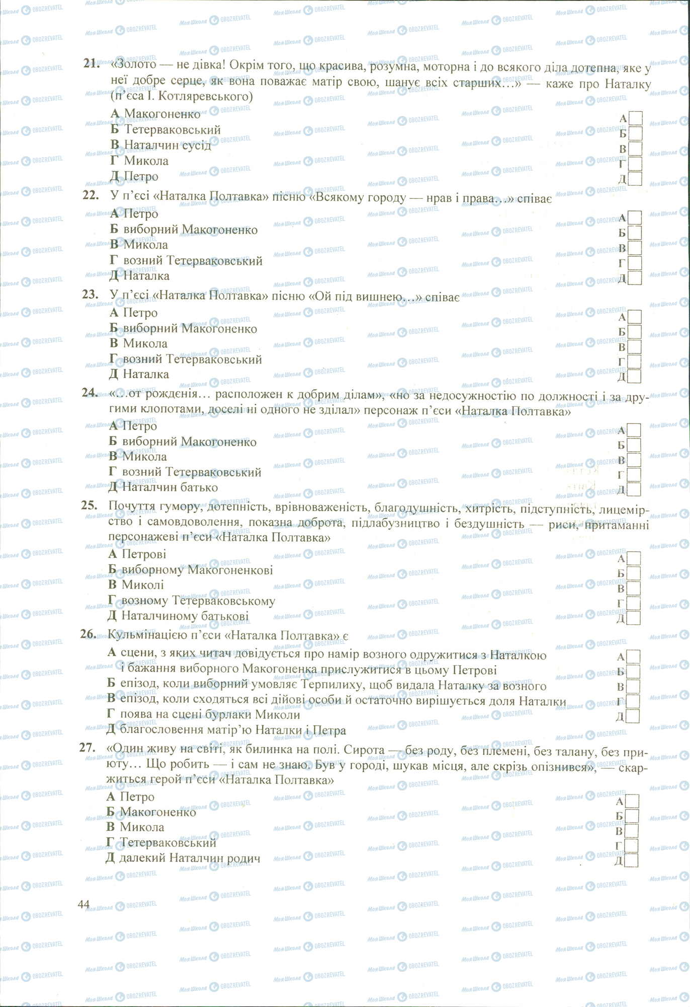 ЗНО Українська література 11 клас сторінка 21-27