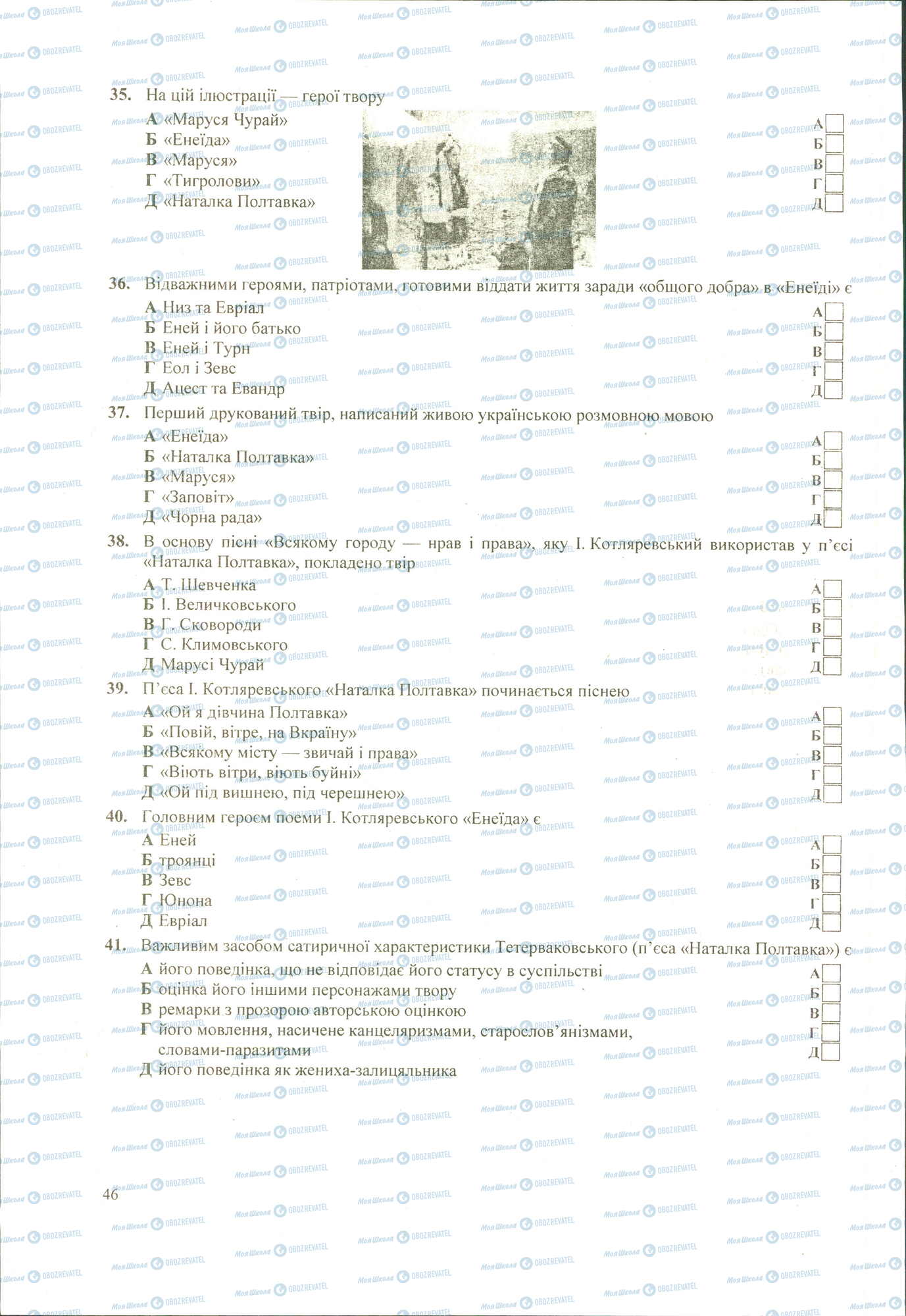 ЗНО Українська література 11 клас сторінка 35-41