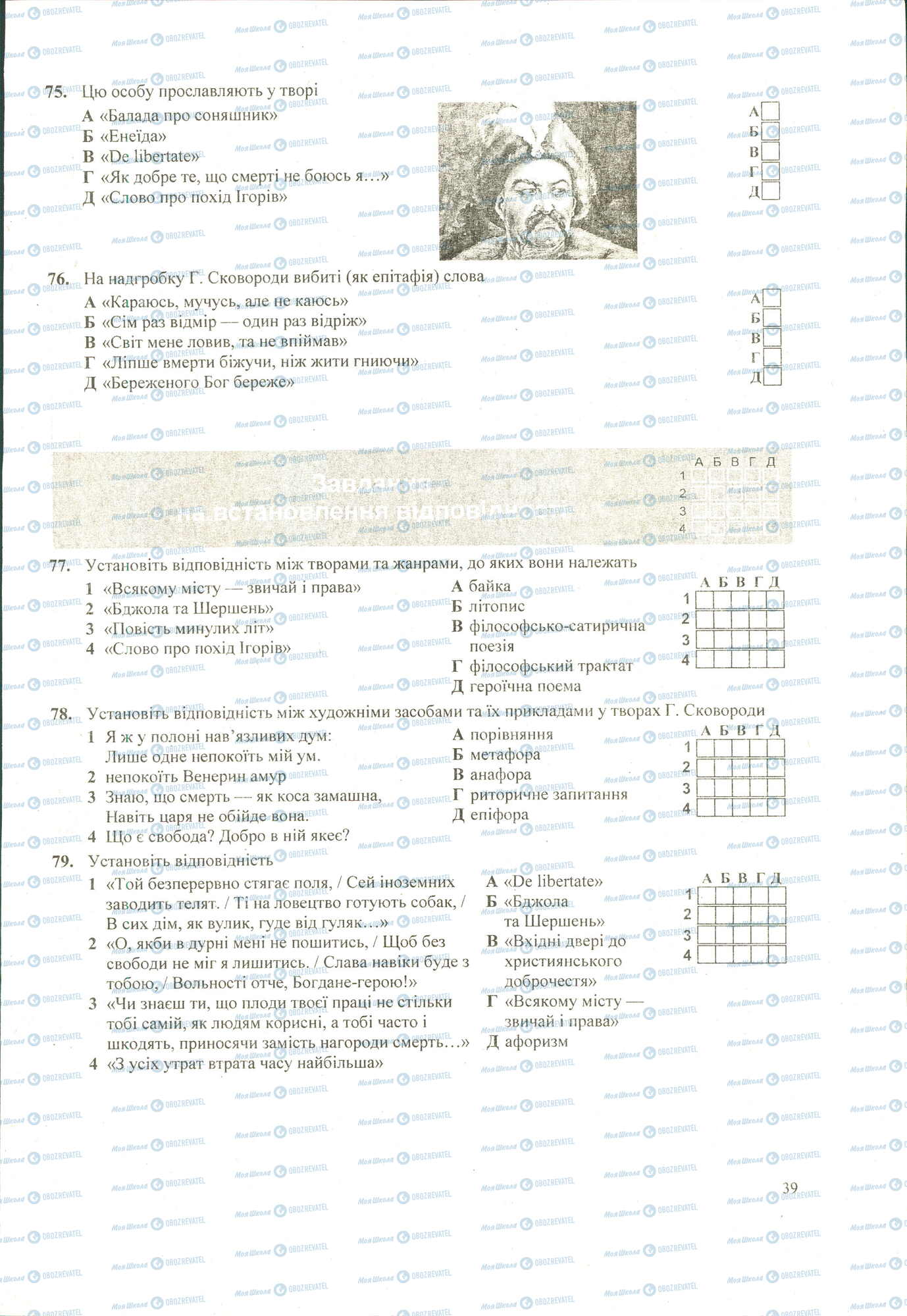 ЗНО Українська література 11 клас сторінка 75-79