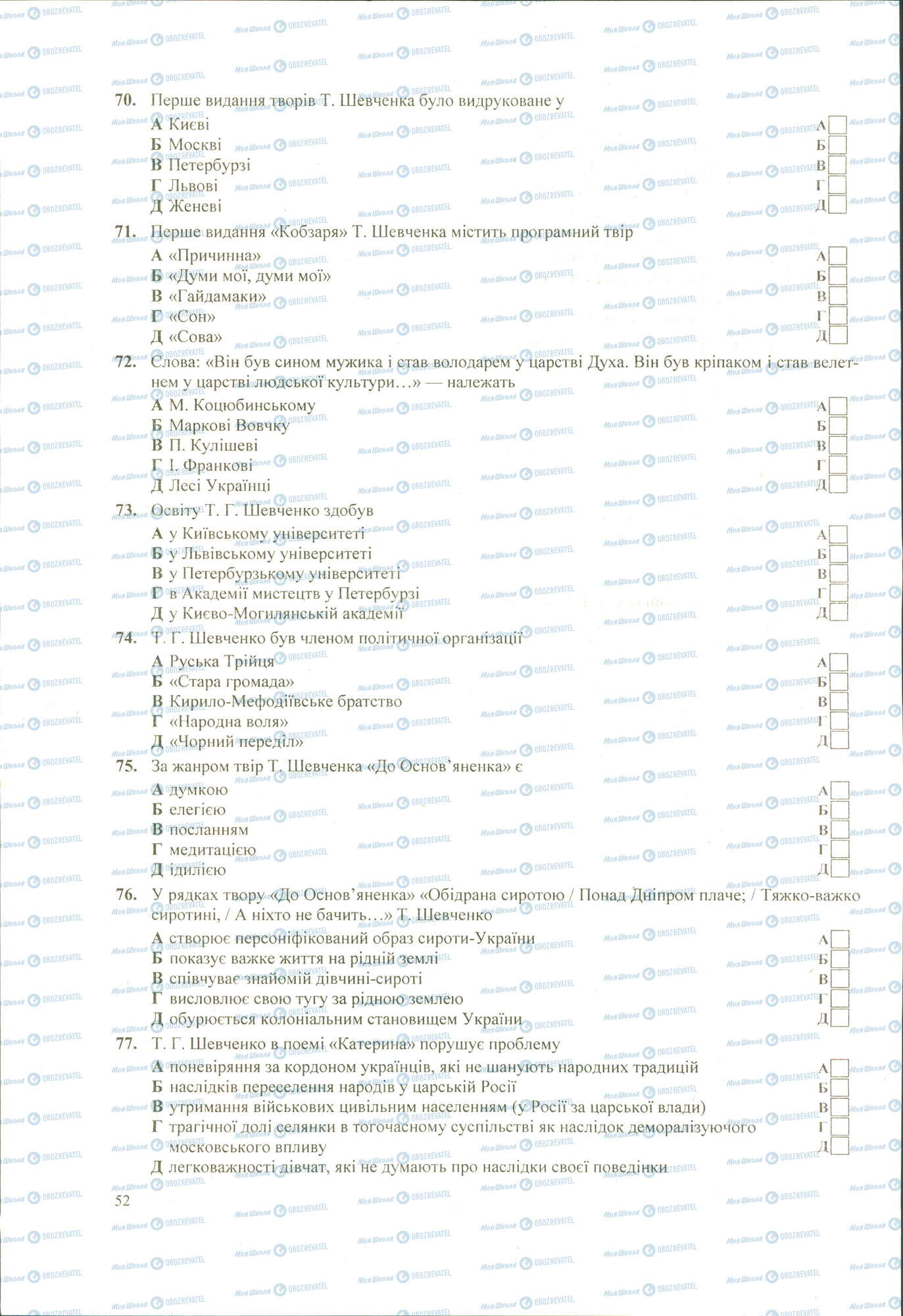 ЗНО Укр лит 11 класс страница 70-77