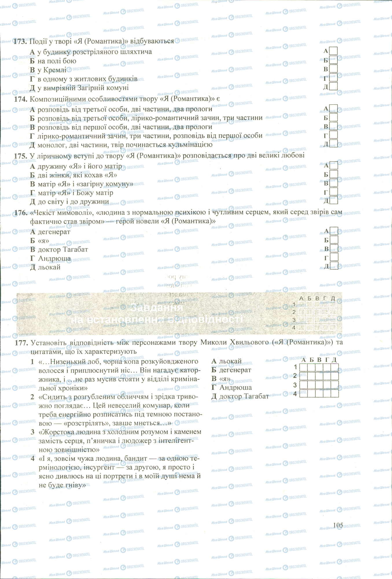 ЗНО Укр лит 11 класс страница 173-177