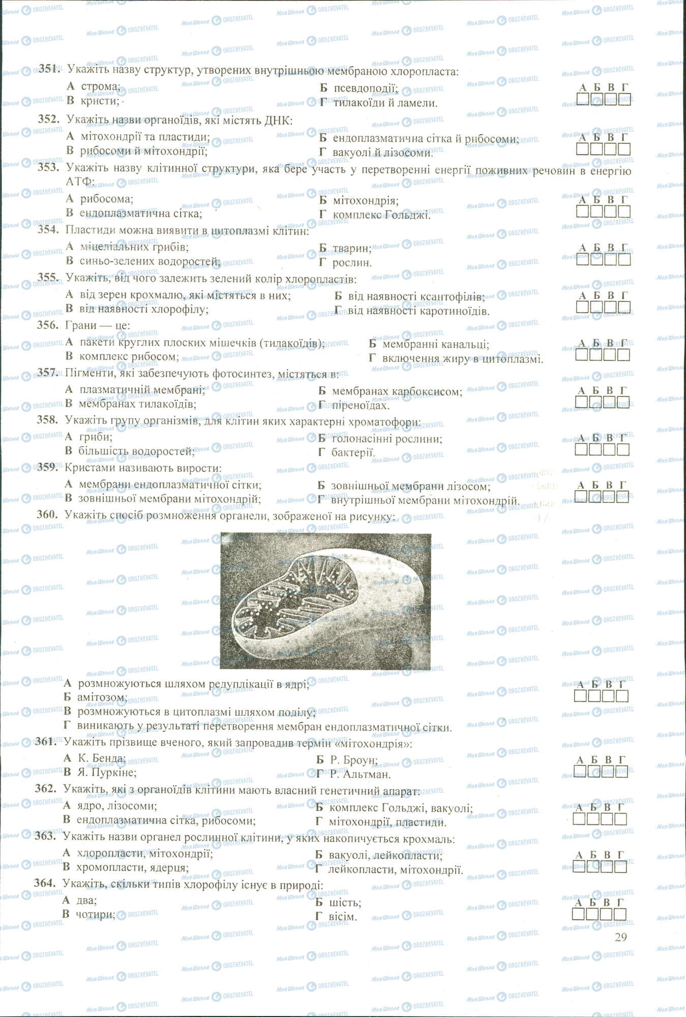 ЗНО Биология 11 класс страница 351-364