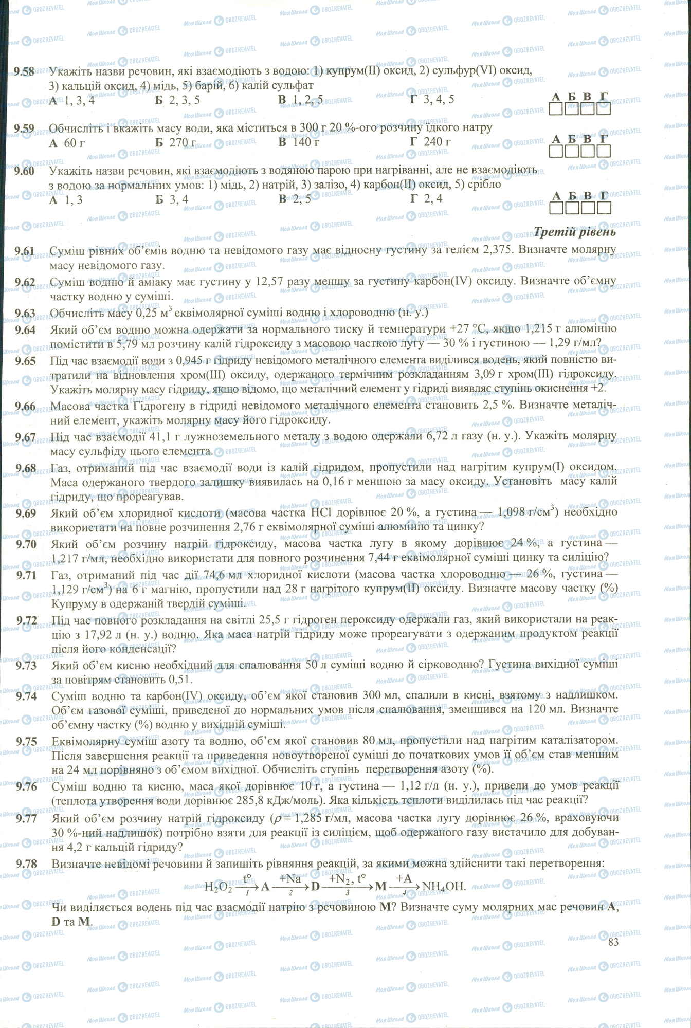 ЗНО Химия 11 класс страница 58-78