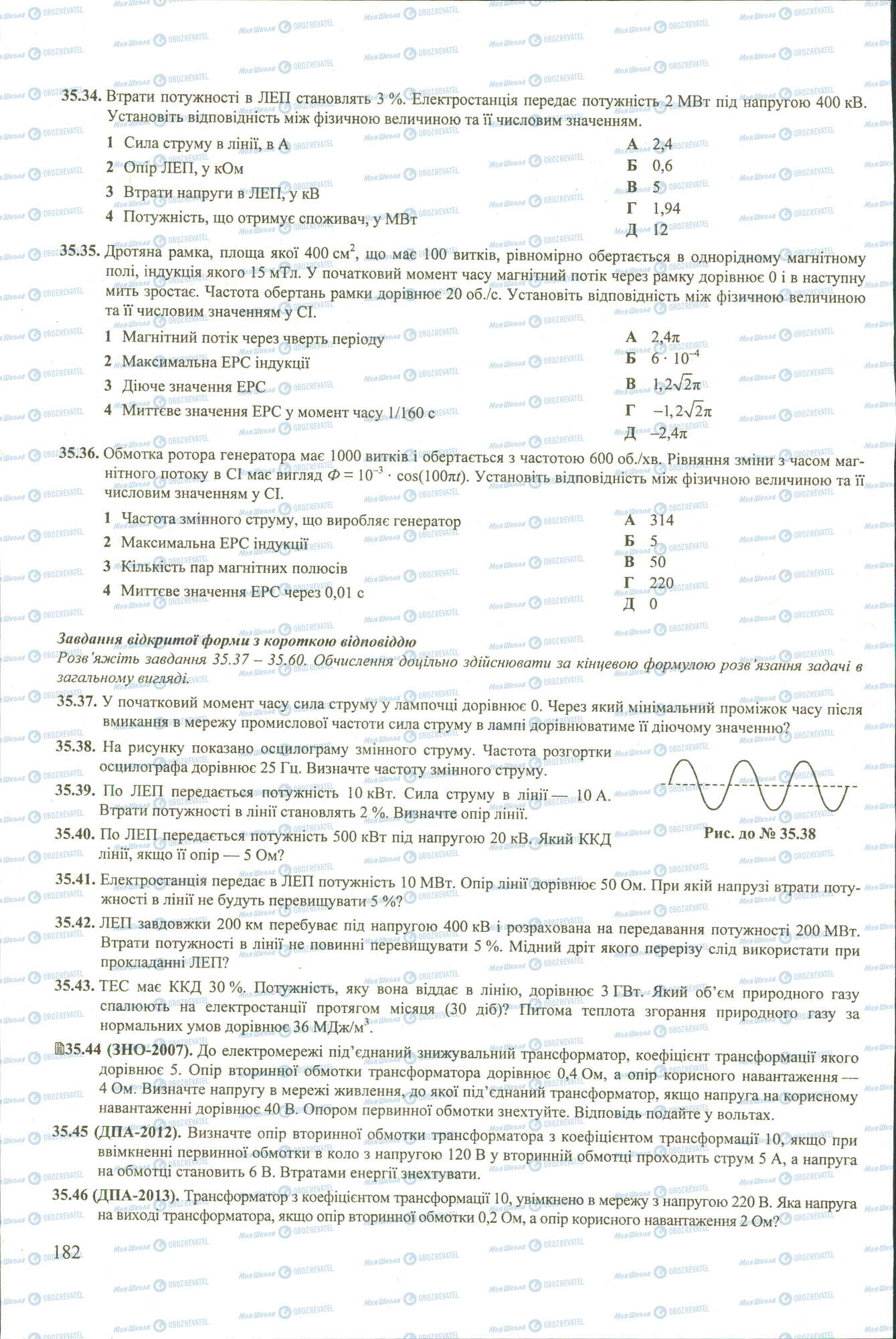ЗНО Фізика 11 клас сторінка 34-46