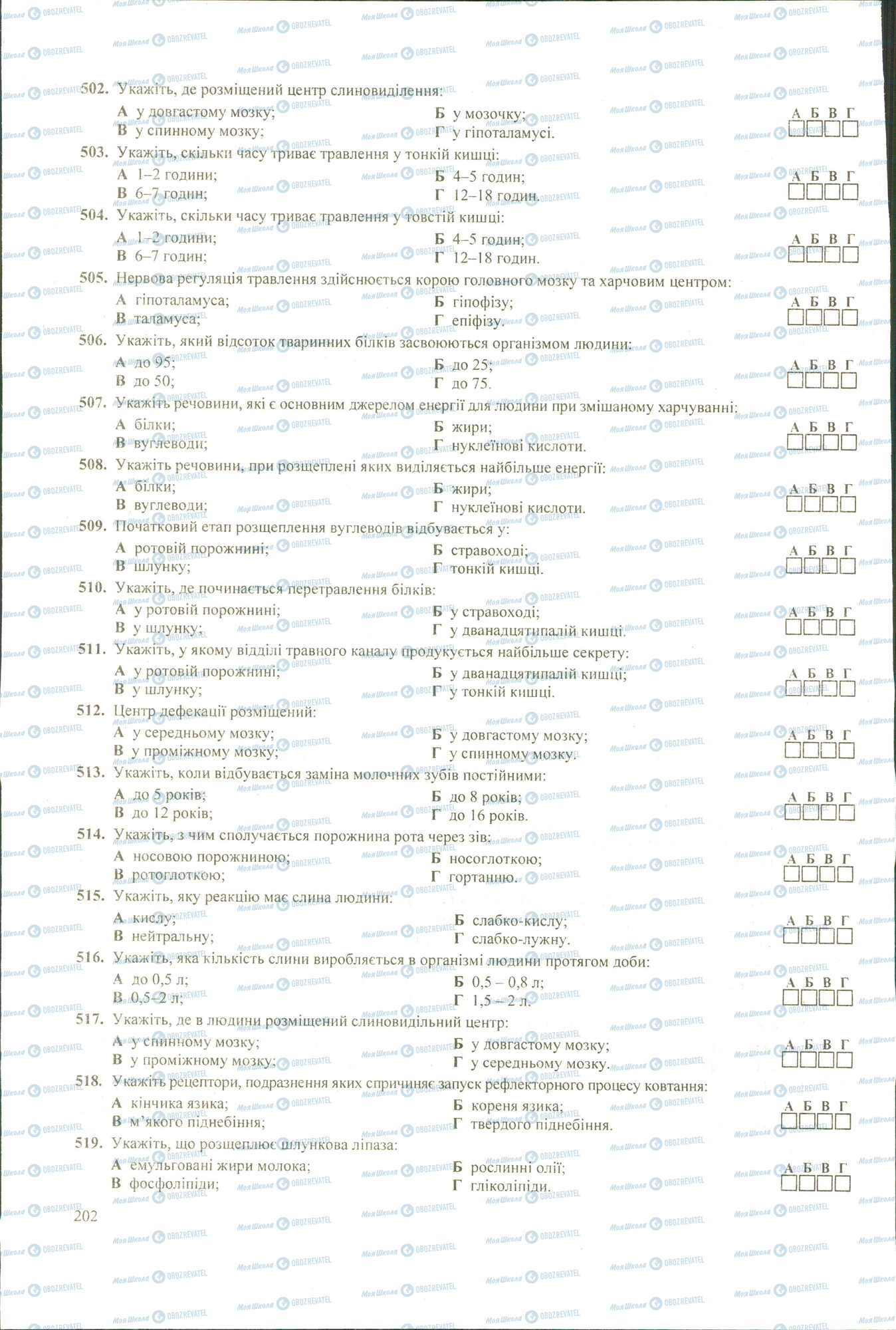 ЗНО Біологія 11 клас сторінка 502-519