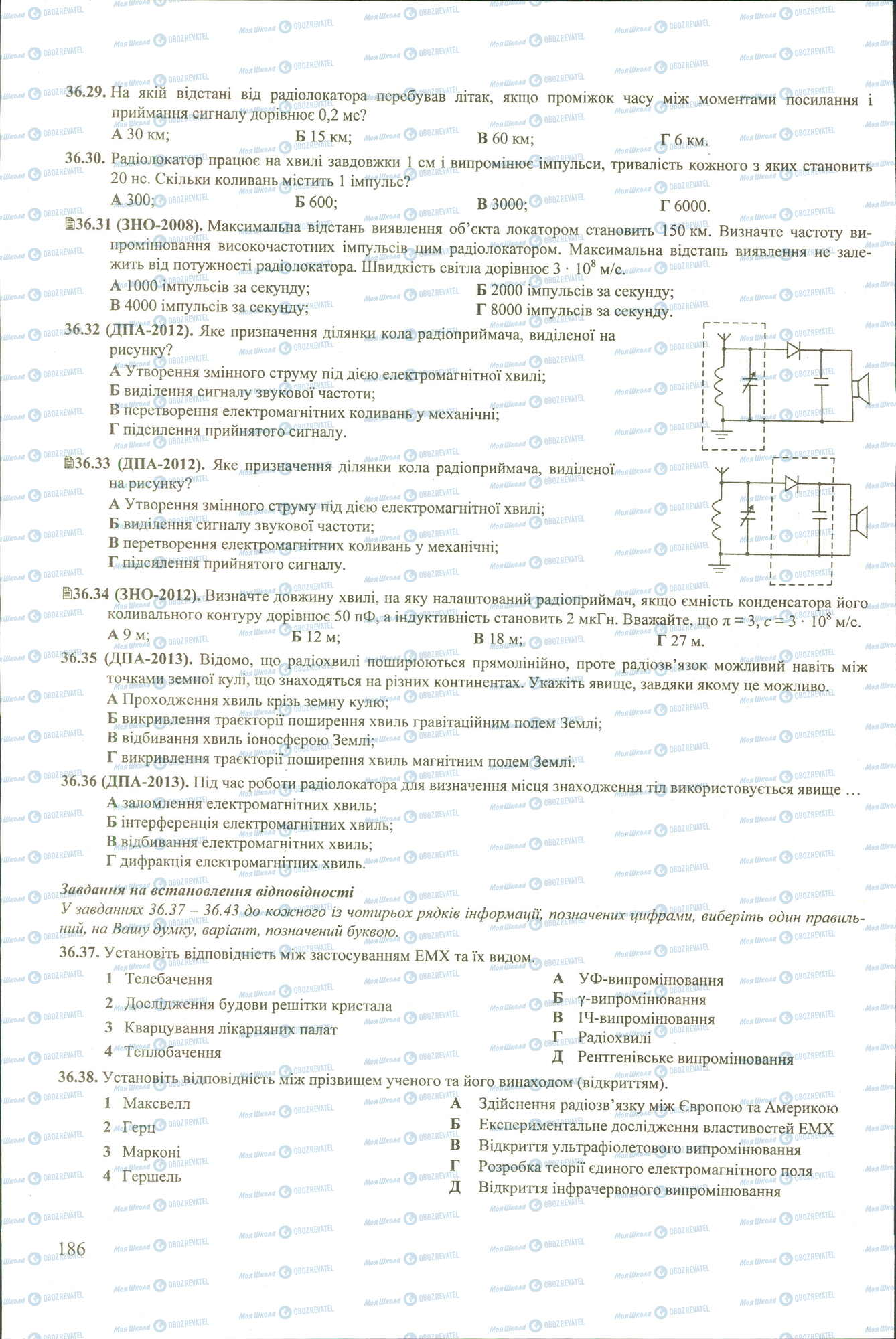 ЗНО Фізика 11 клас сторінка 29-38