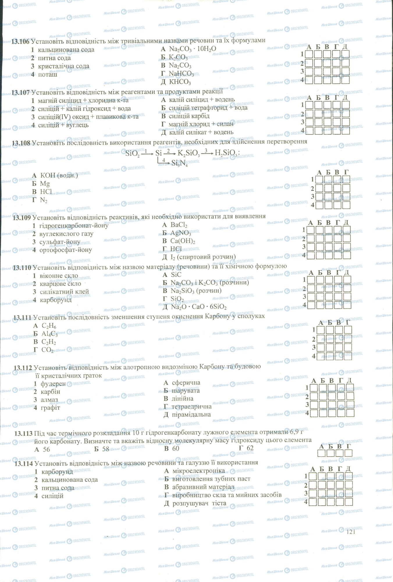 ЗНО Хімія 11 клас сторінка 106-114