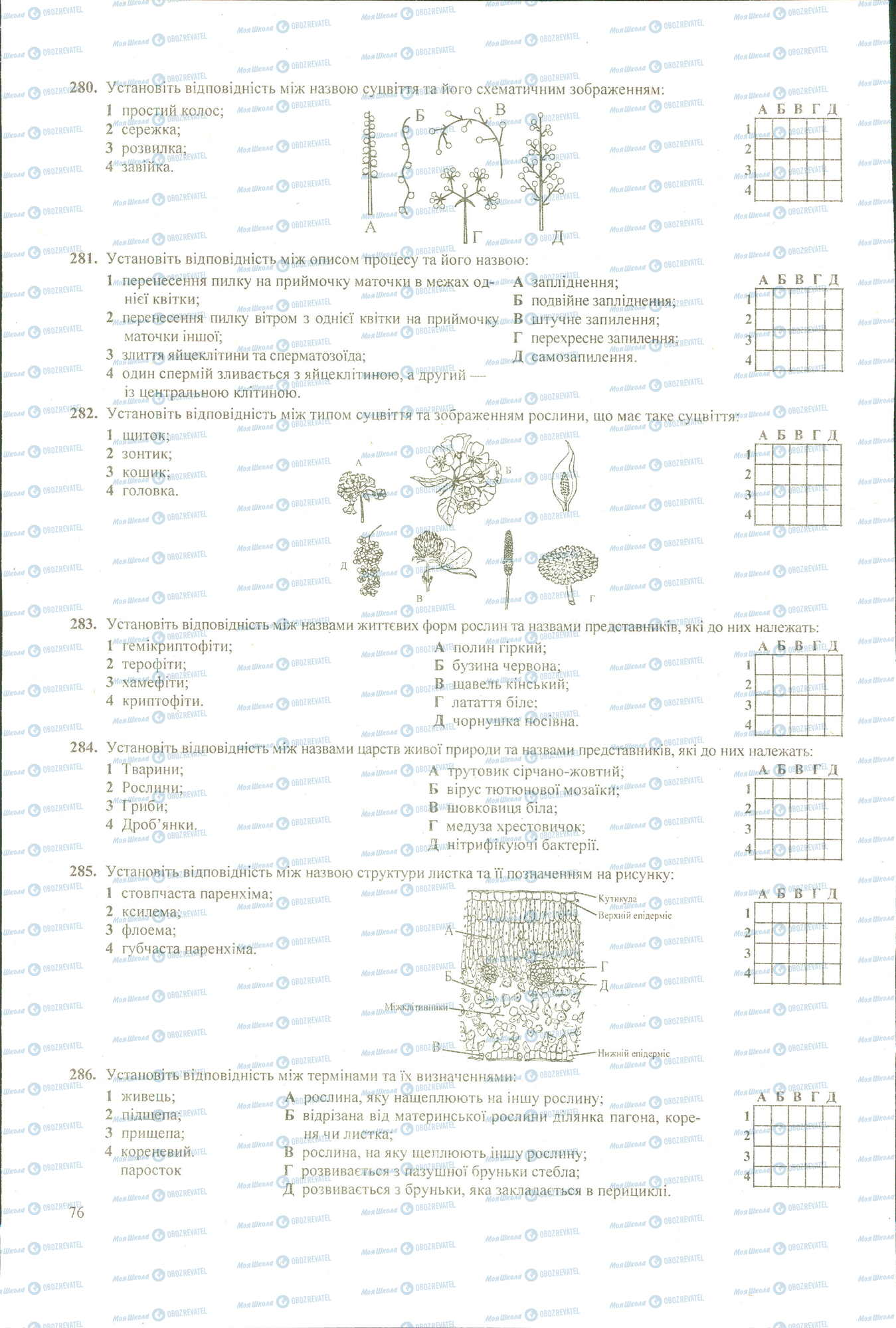 ЗНО Біологія 11 клас сторінка 280-286