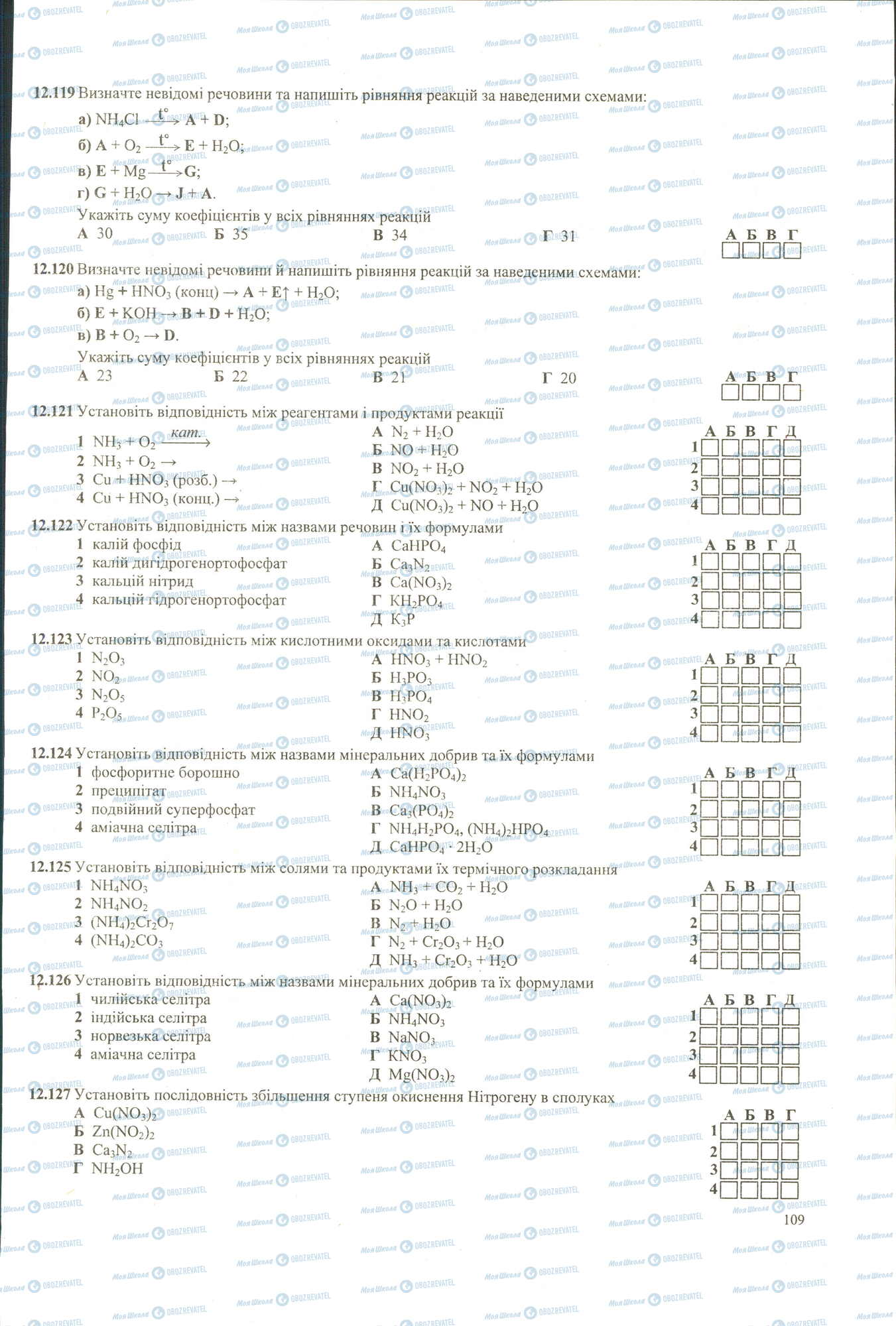 ЗНО Химия 11 класс страница 119-127