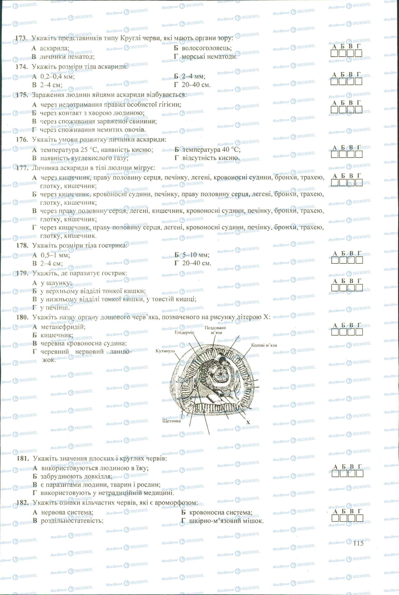 ЗНО Біологія 11 клас сторінка 173-182