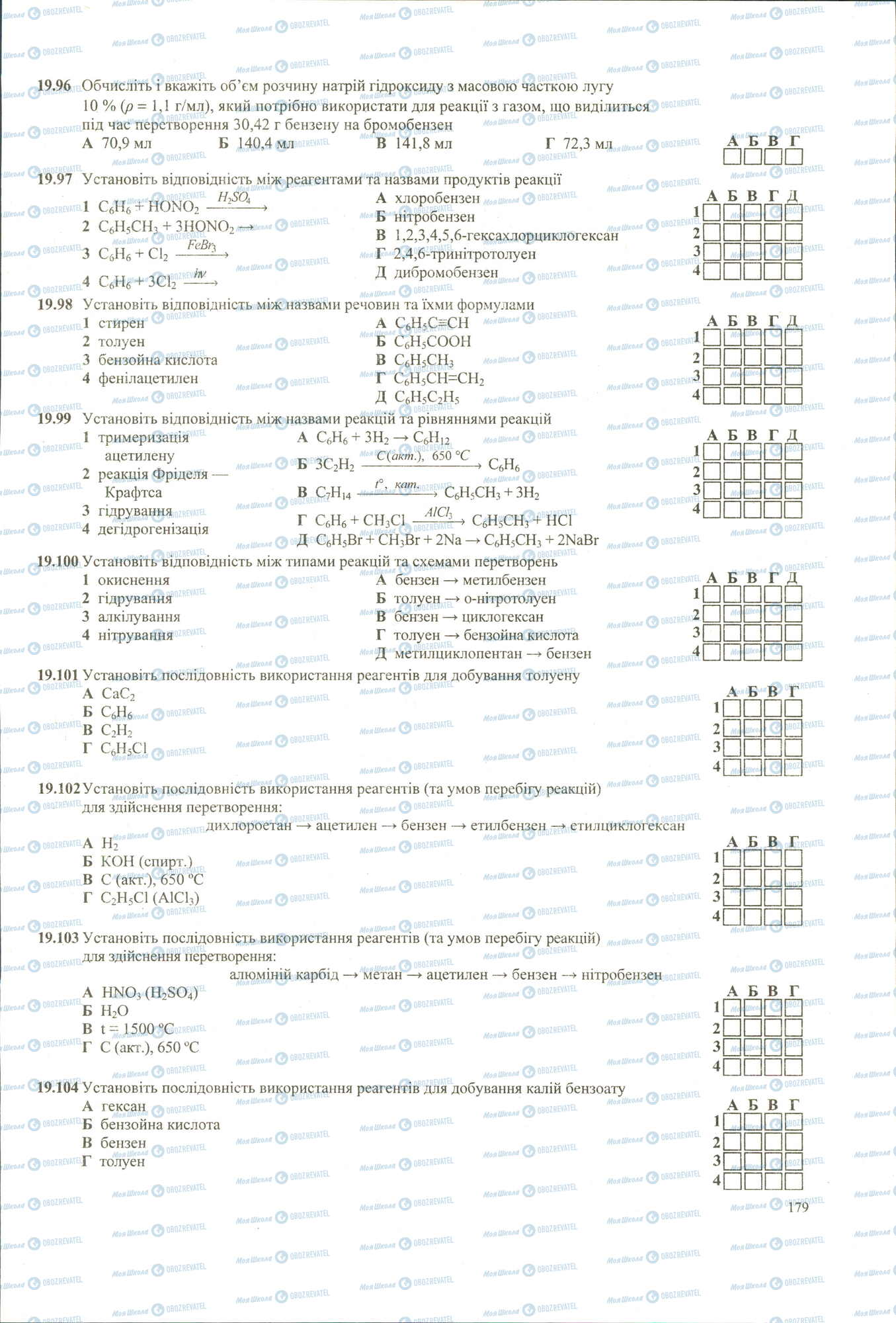 ЗНО Хімія 11 клас сторінка 96-104