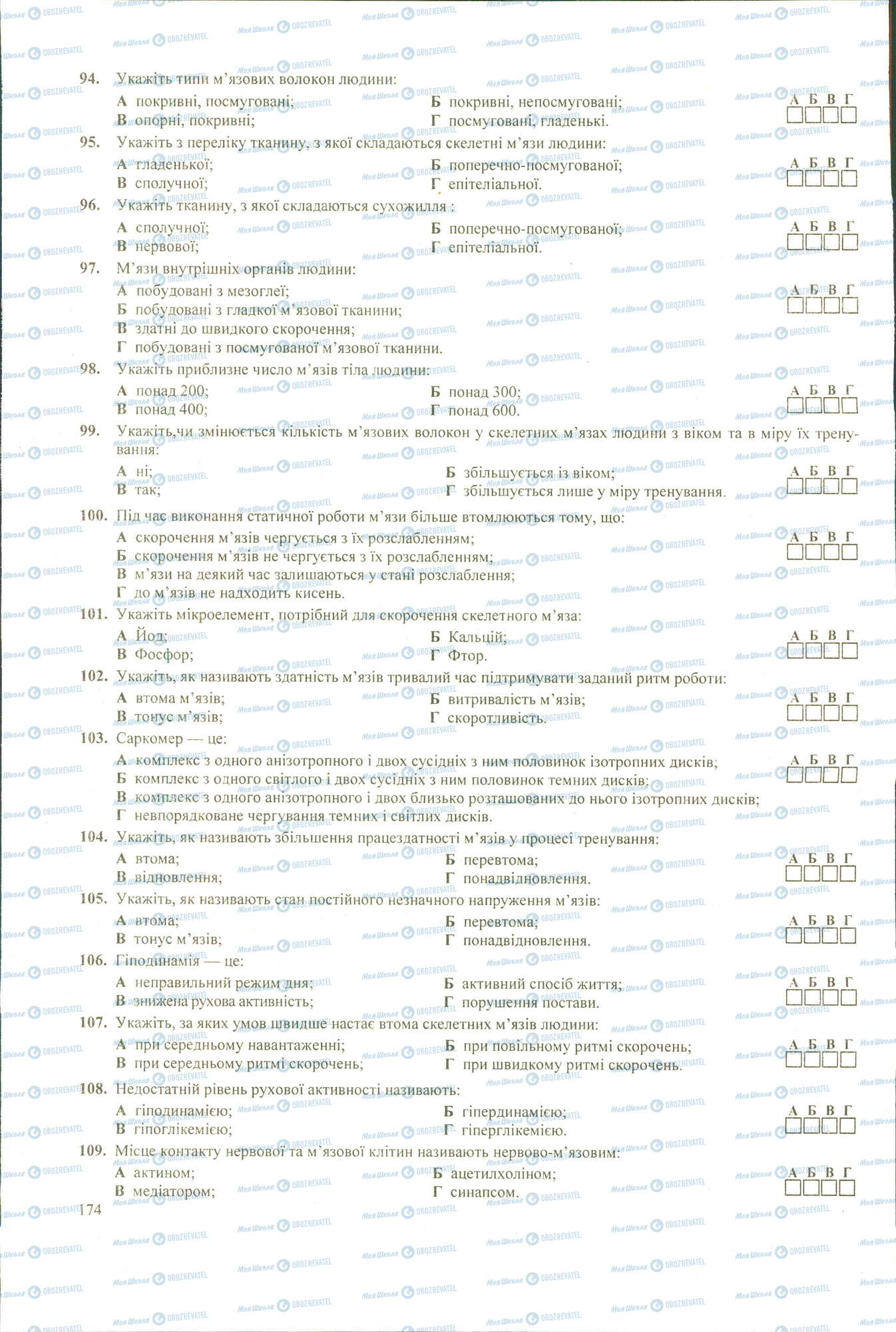 ЗНО Біологія 11 клас сторінка 94-109