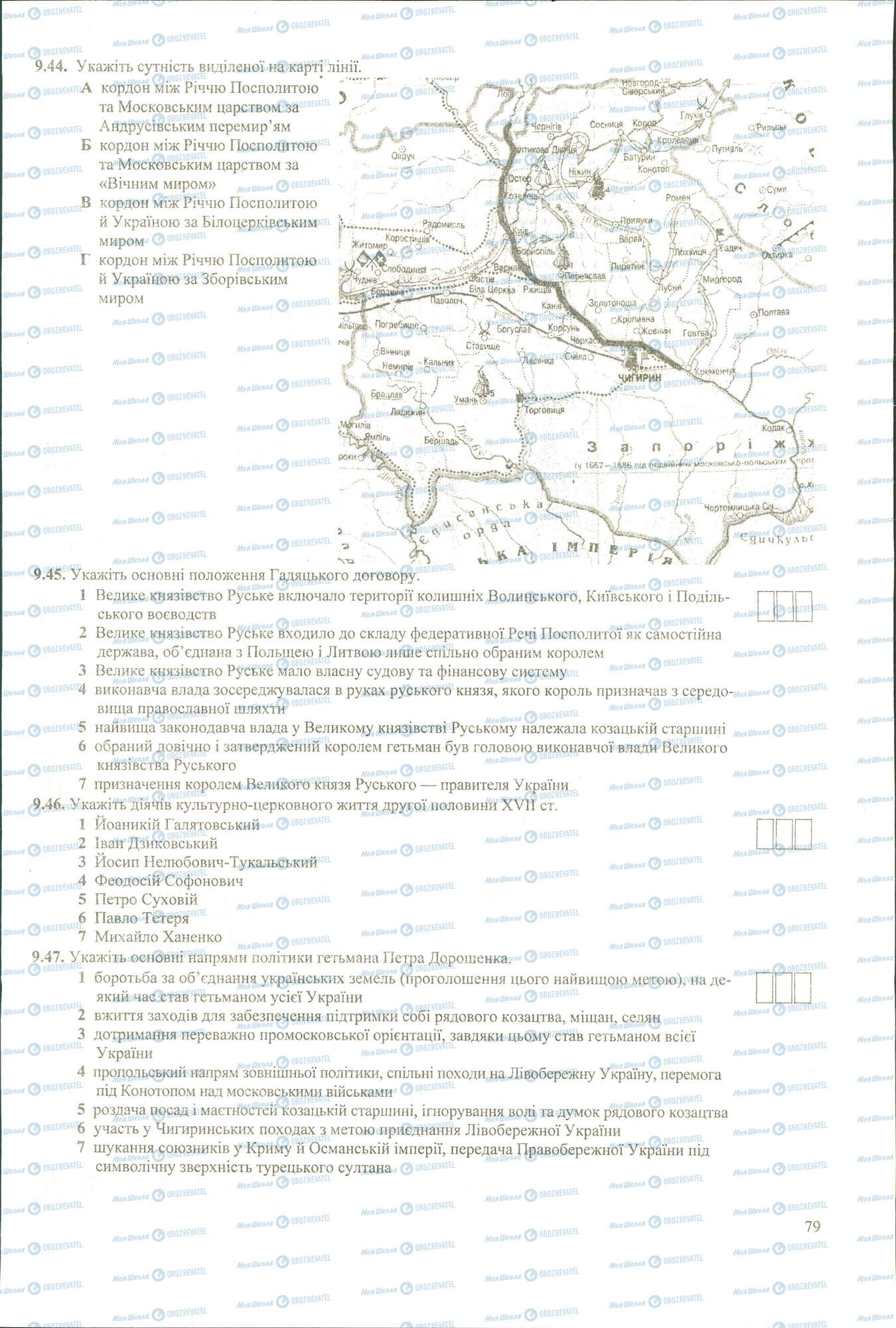 ЗНО Історія України 11 клас сторінка 44-47
