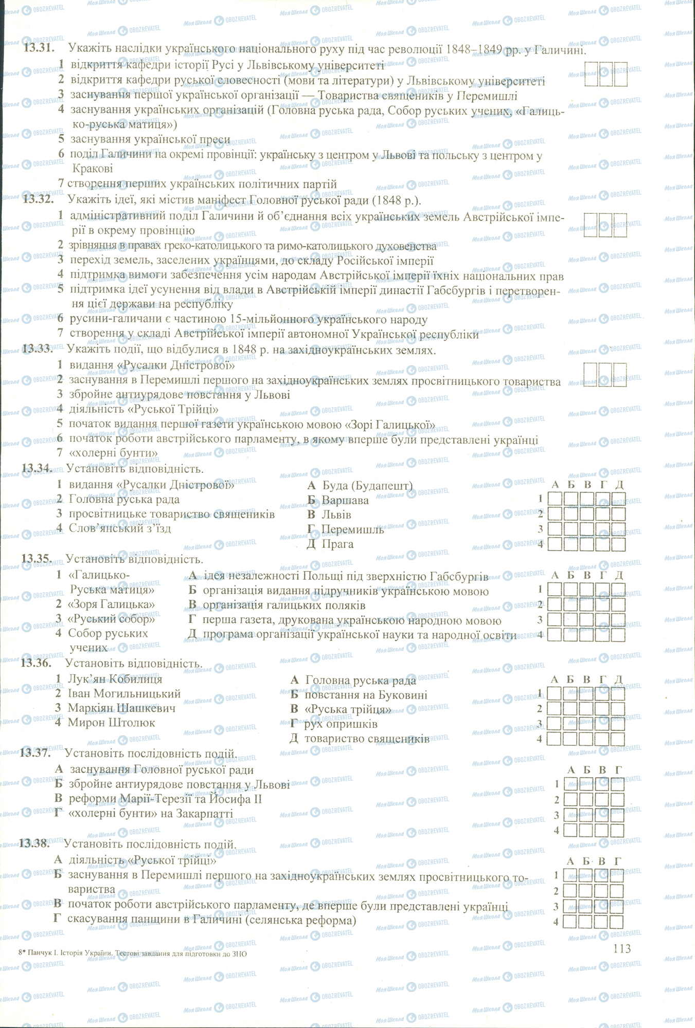 ЗНО Історія України 11 клас сторінка 31-38