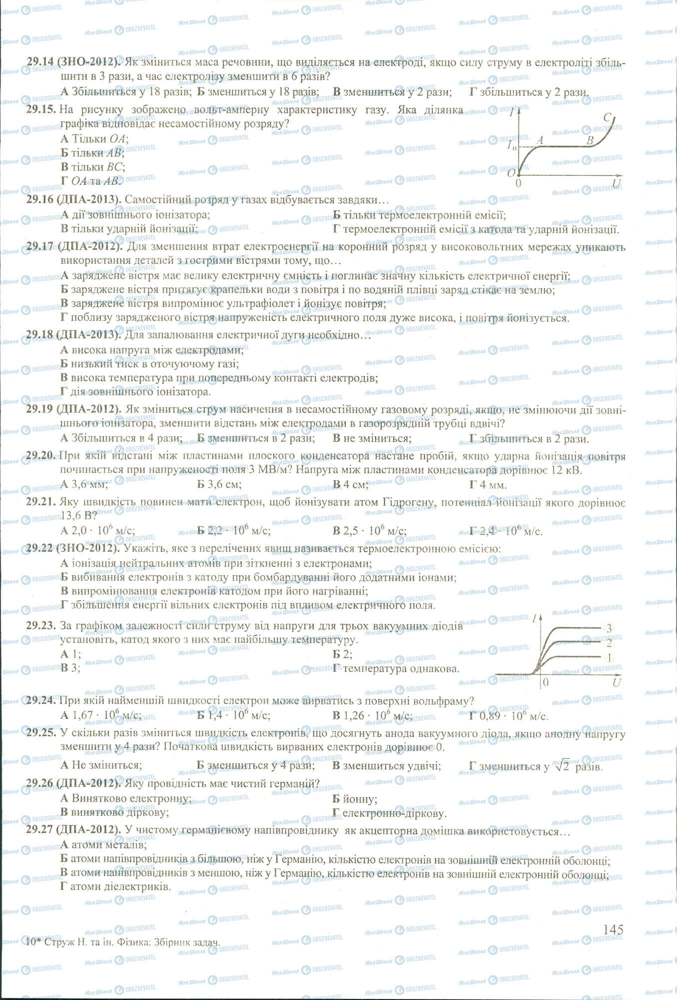 ЗНО Фізика 11 клас сторінка 14-27