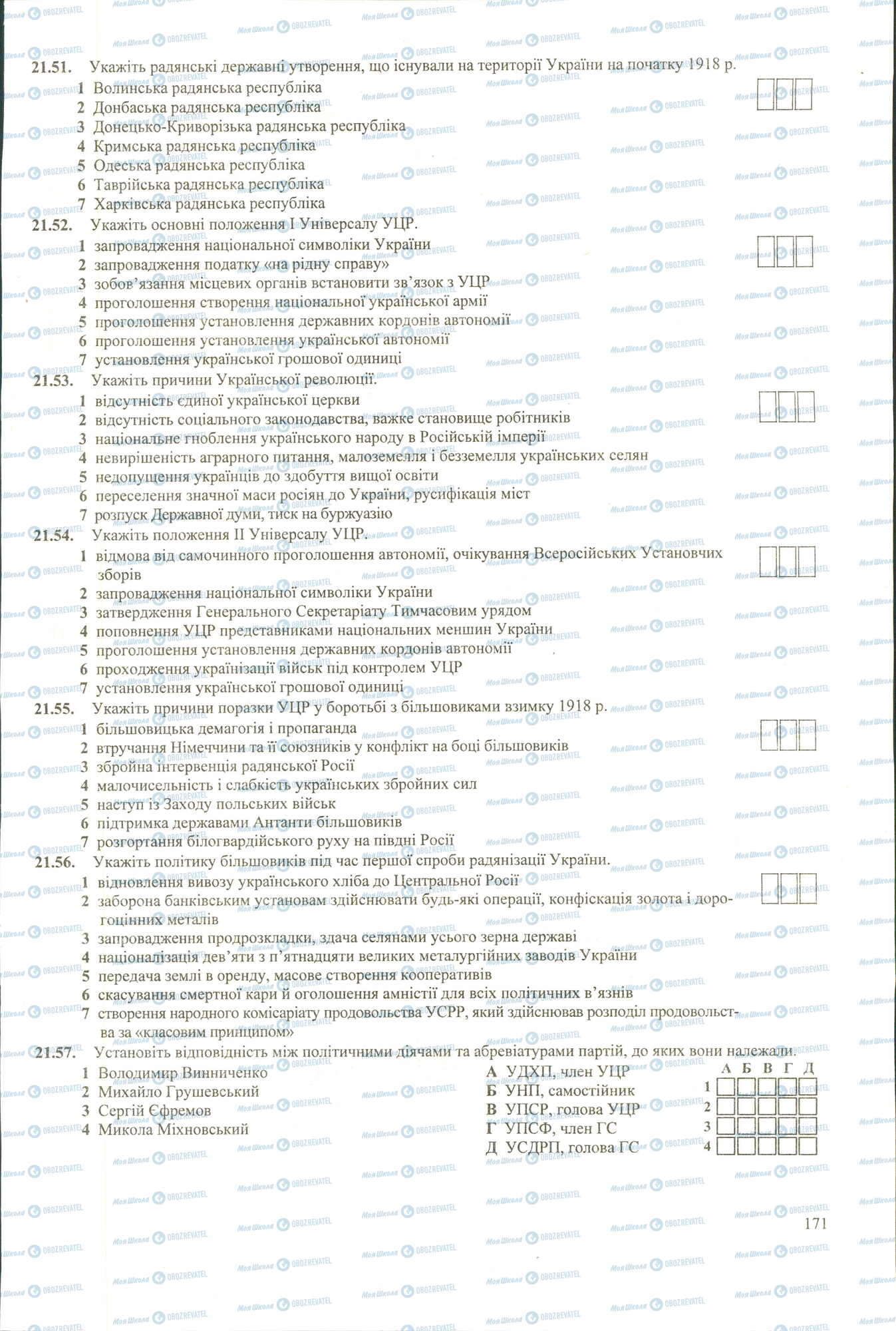 ЗНО История Украины 11 класс страница 51-57