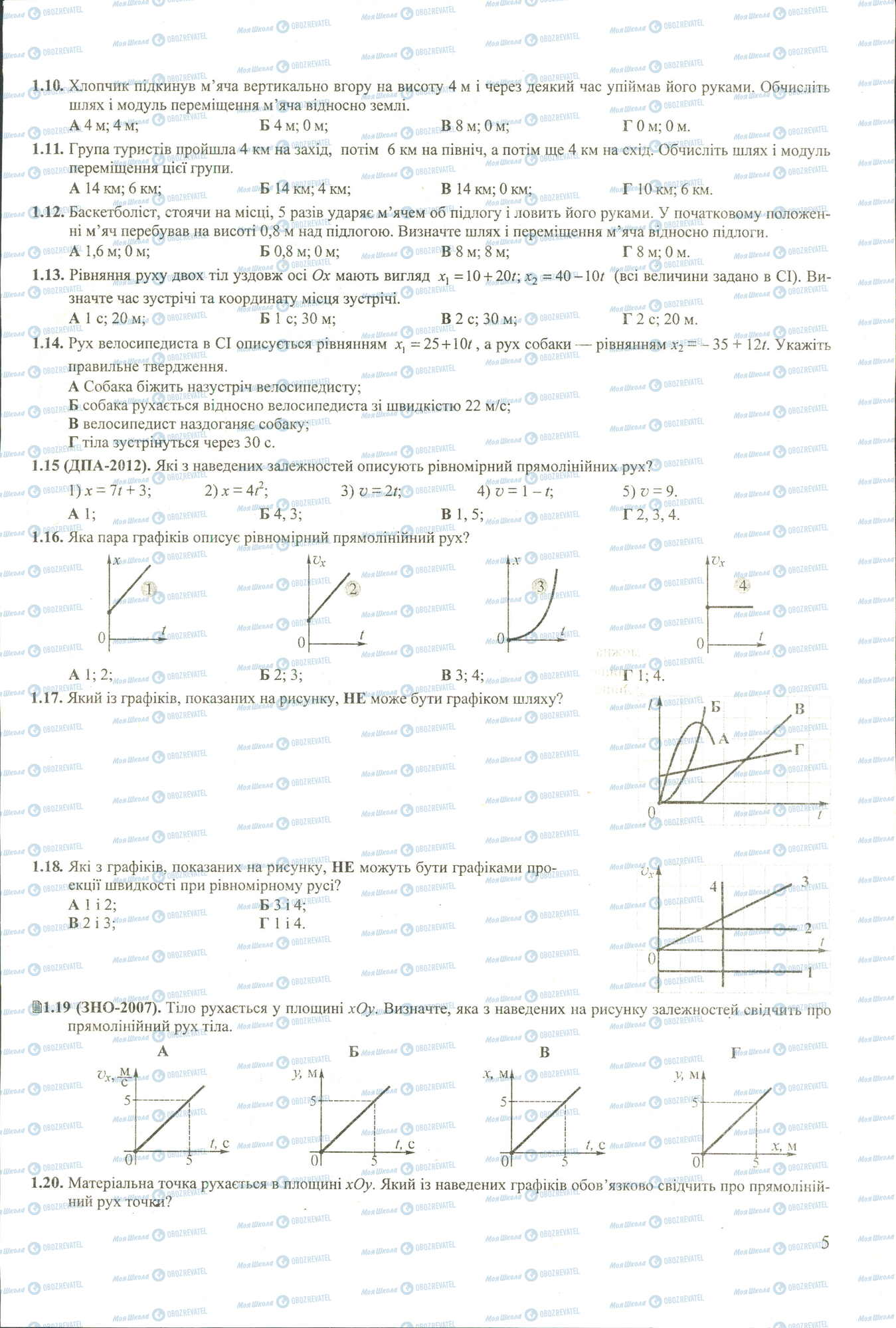 ЗНО Физика 11 класс страница 10-20
