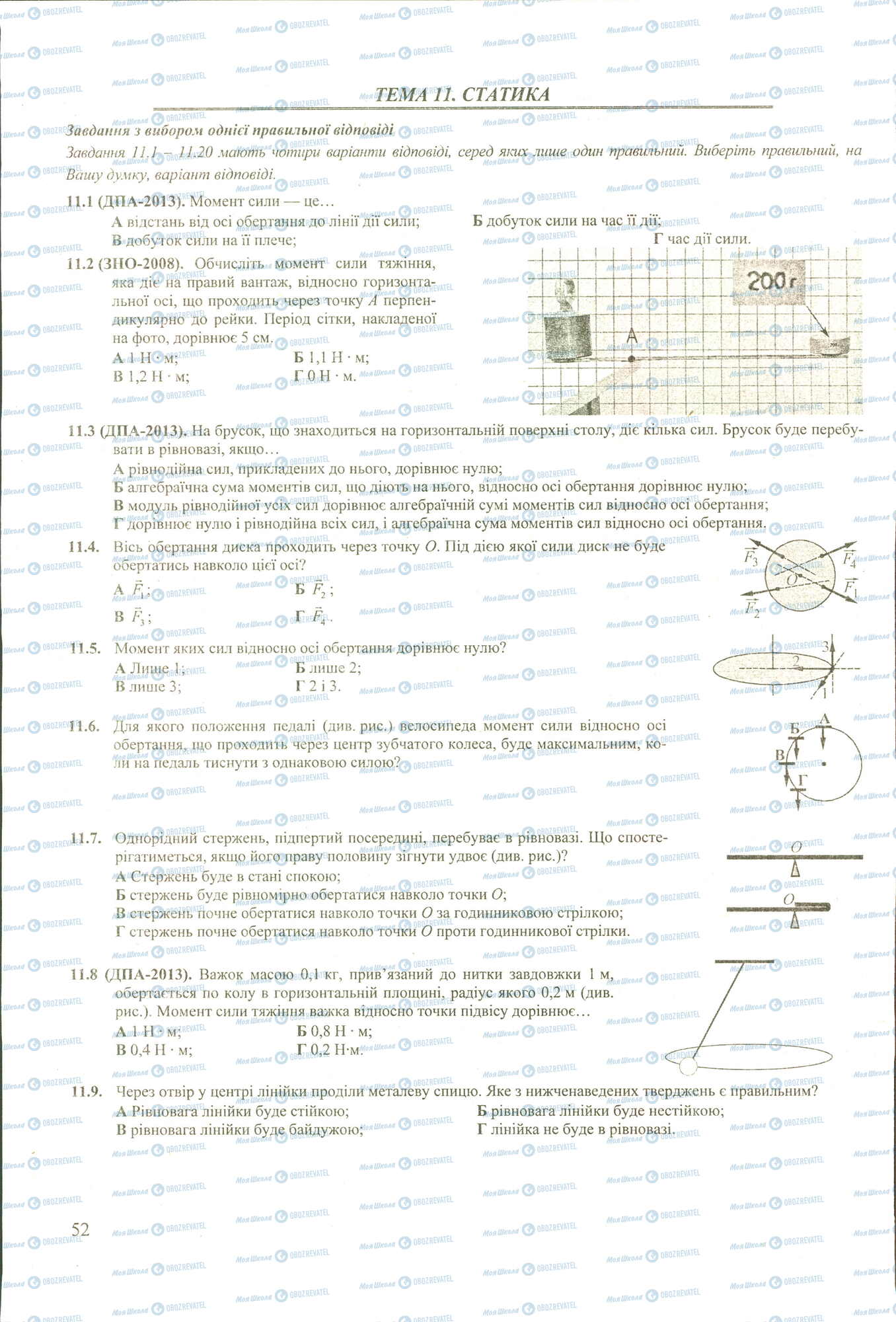 ЗНО Фізика 11 клас сторінка 1-9