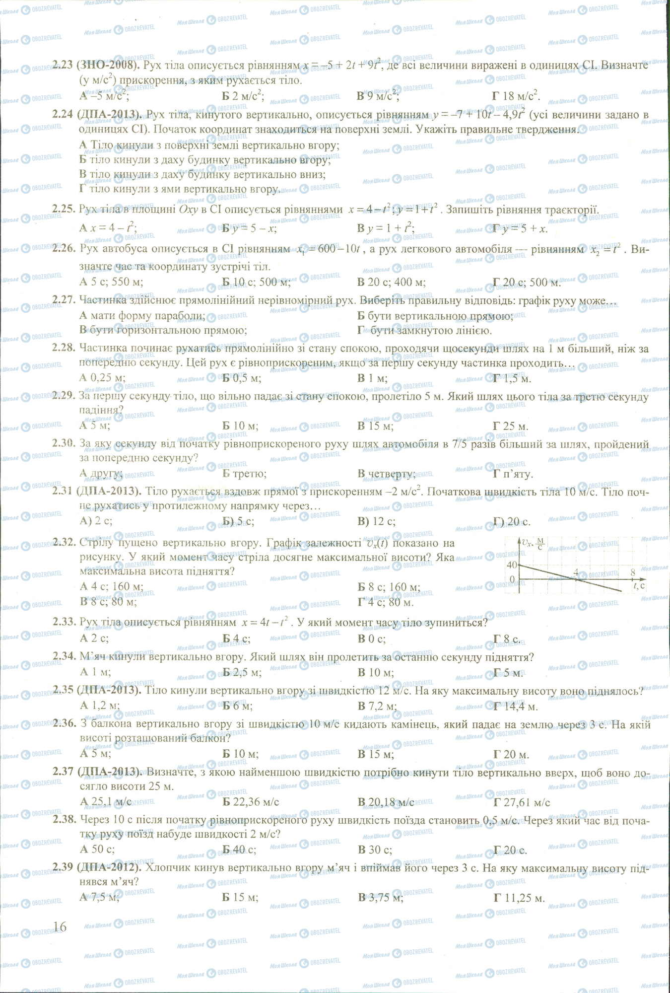 ЗНО Фізика 11 клас сторінка 23-39