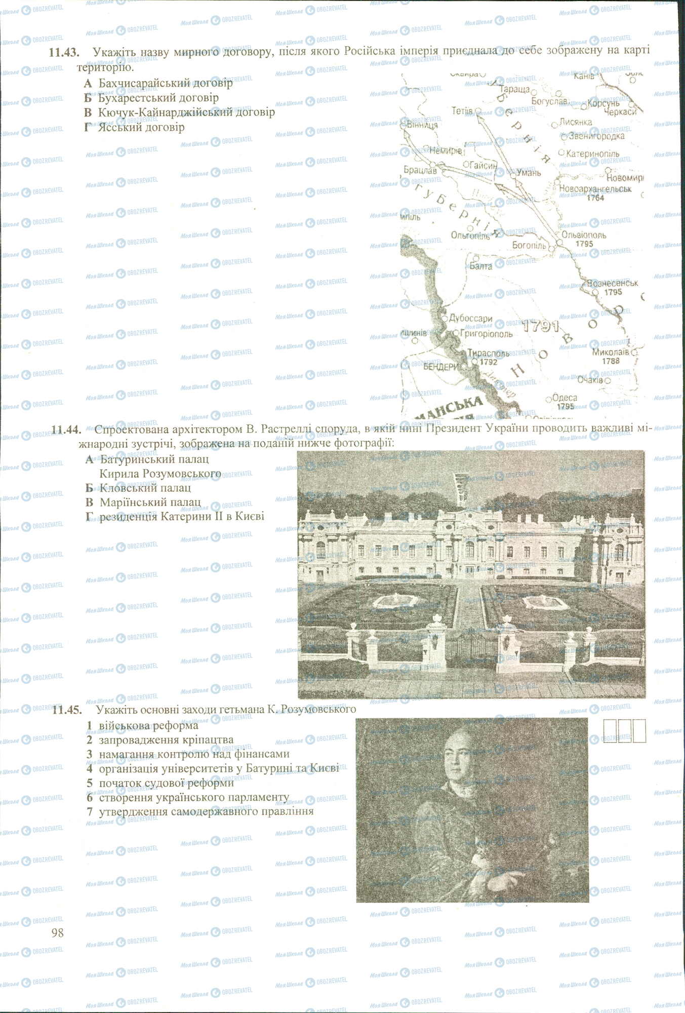 ЗНО Історія України 11 клас сторінка 43-45