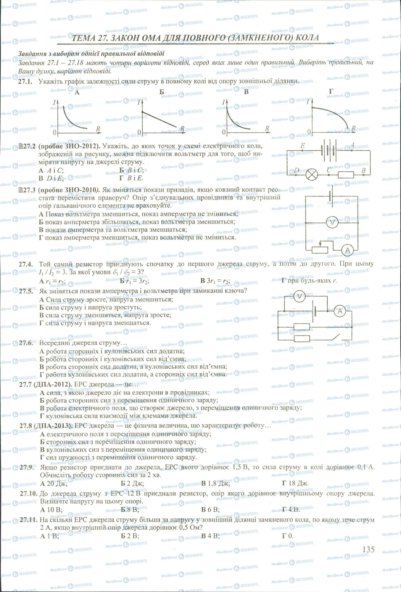 ЗНО Фізика 11 клас сторінка 1-11