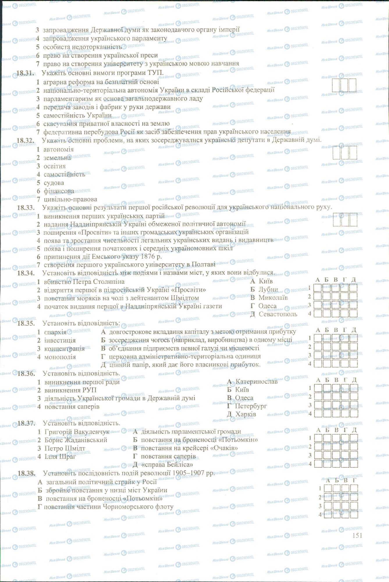 ЗНО Історія України 11 клас сторінка 31-38