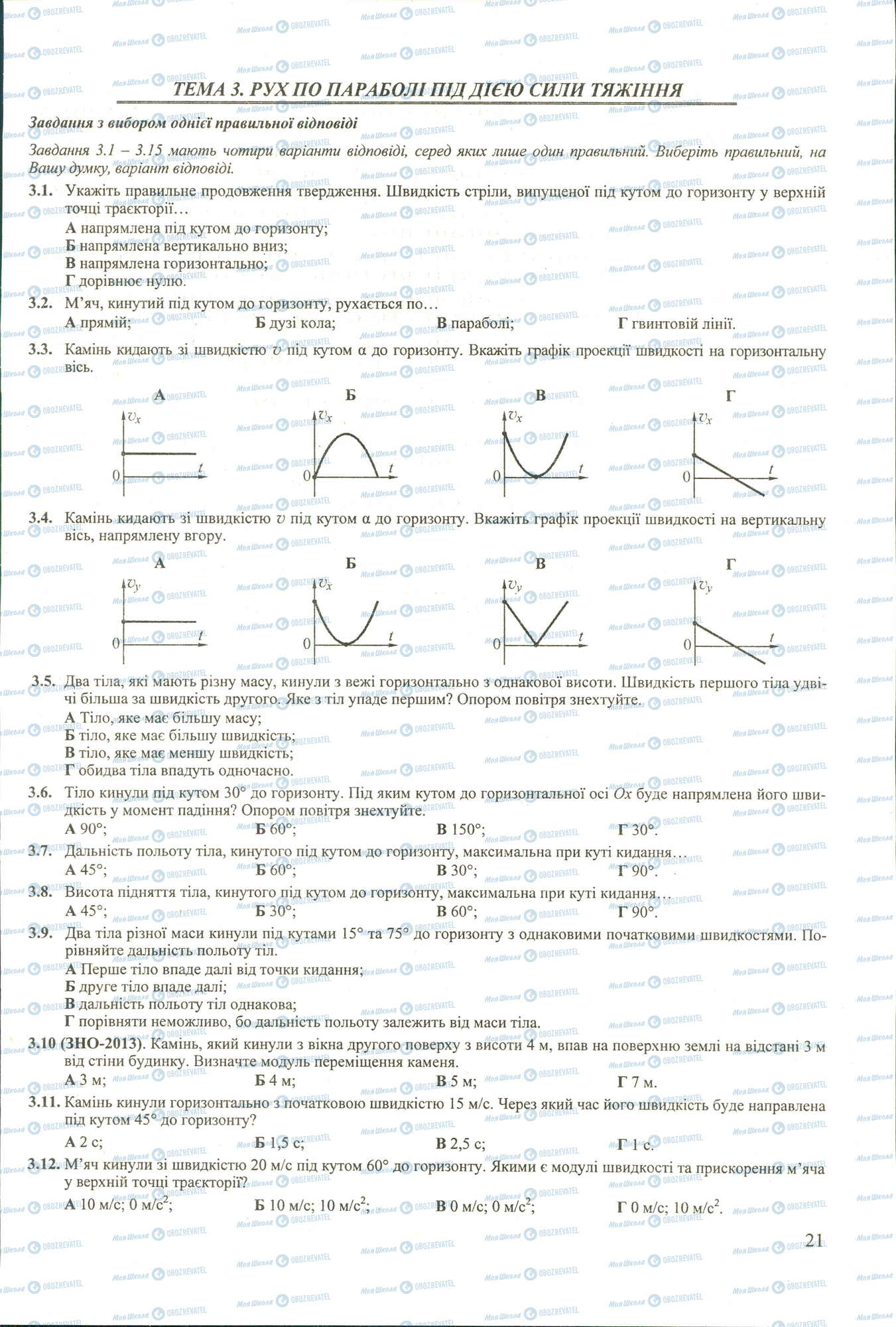 ЗНО Фізика 11 клас сторінка 1-12