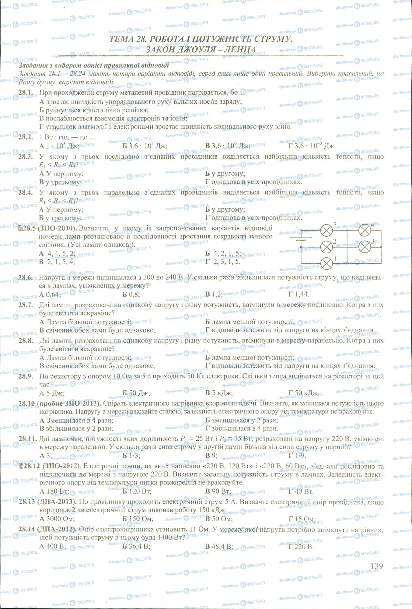 ЗНО Фізика 11 клас сторінка 1-14