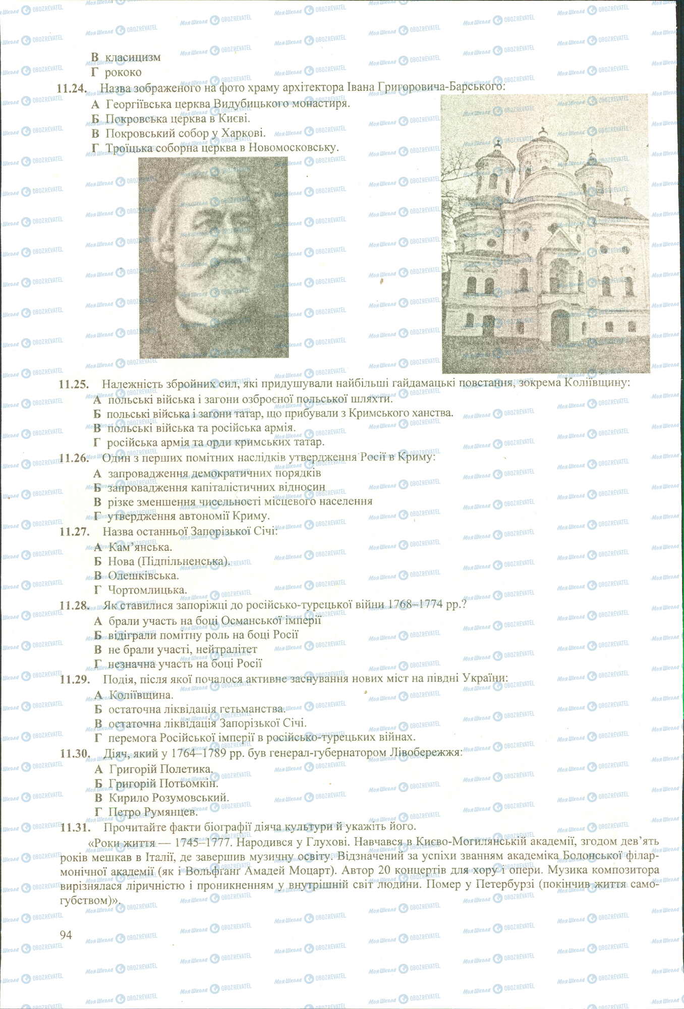 ЗНО Історія України 11 клас сторінка 24-31
