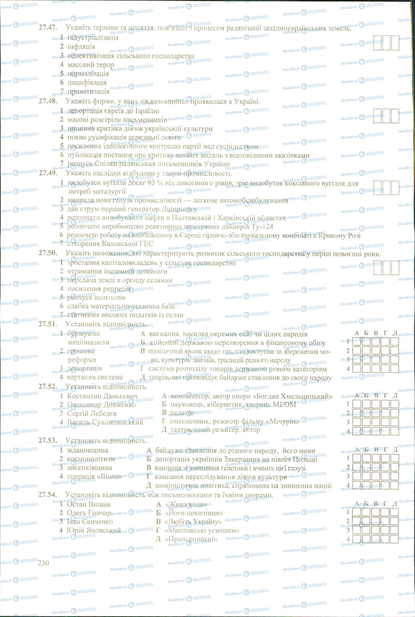 ЗНО История Украины 11 класс страница 47-54