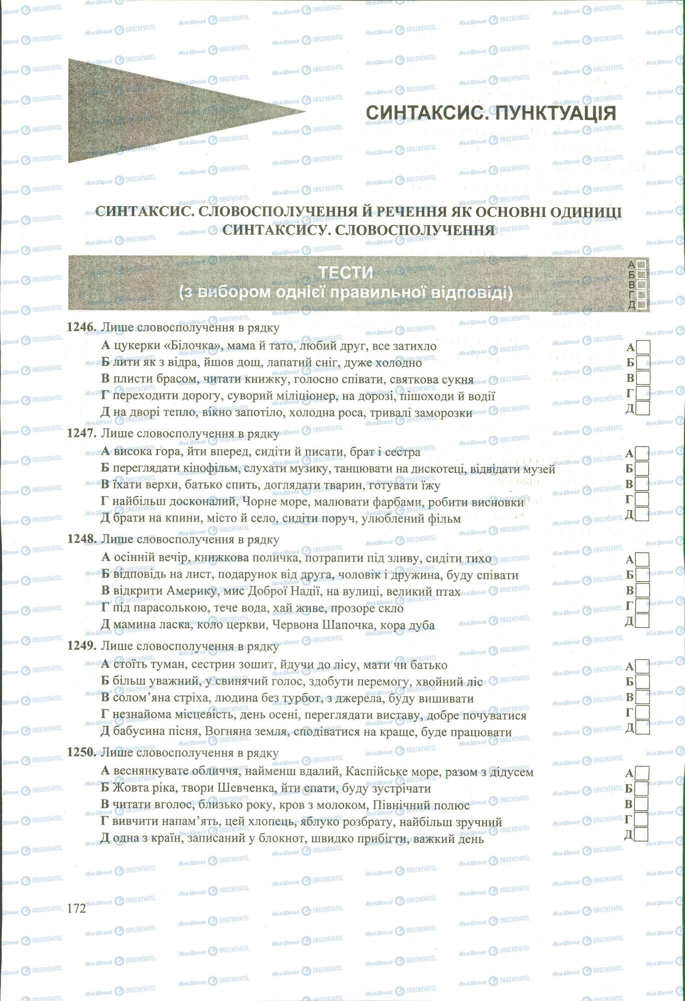ЗНО Українська мова 11 клас сторінка 1246-1250