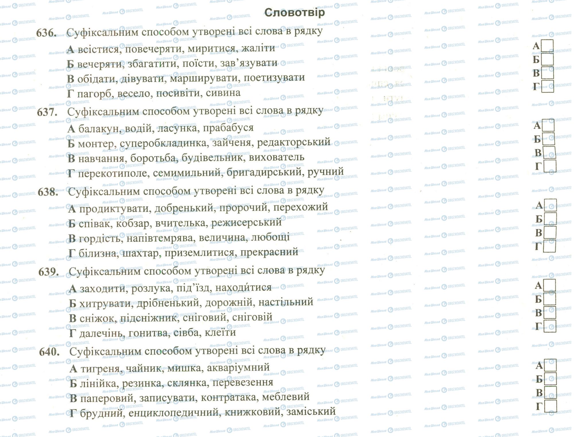 ЗНО Українська мова 11 клас сторінка 636-640