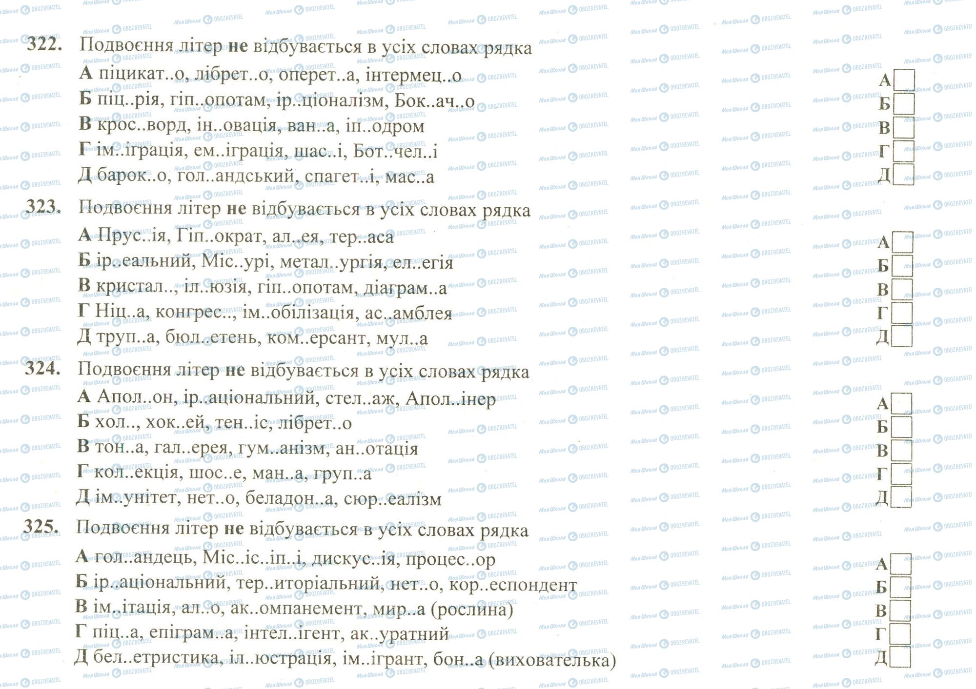 ЗНО Українська мова 11 клас сторінка 322-325
