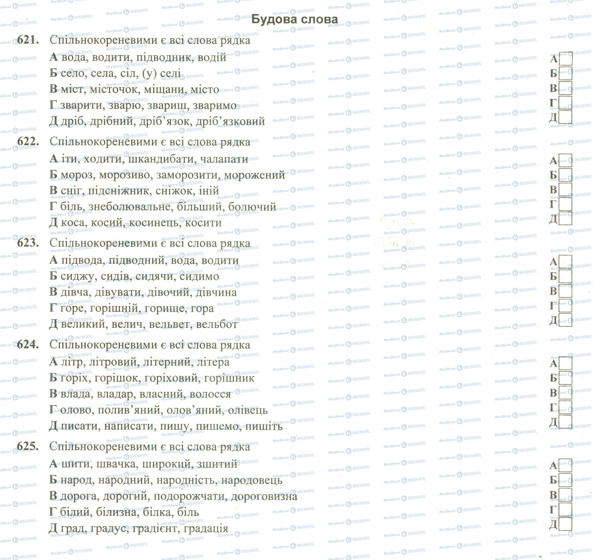 ЗНО Українська мова 11 клас сторінка 621-625