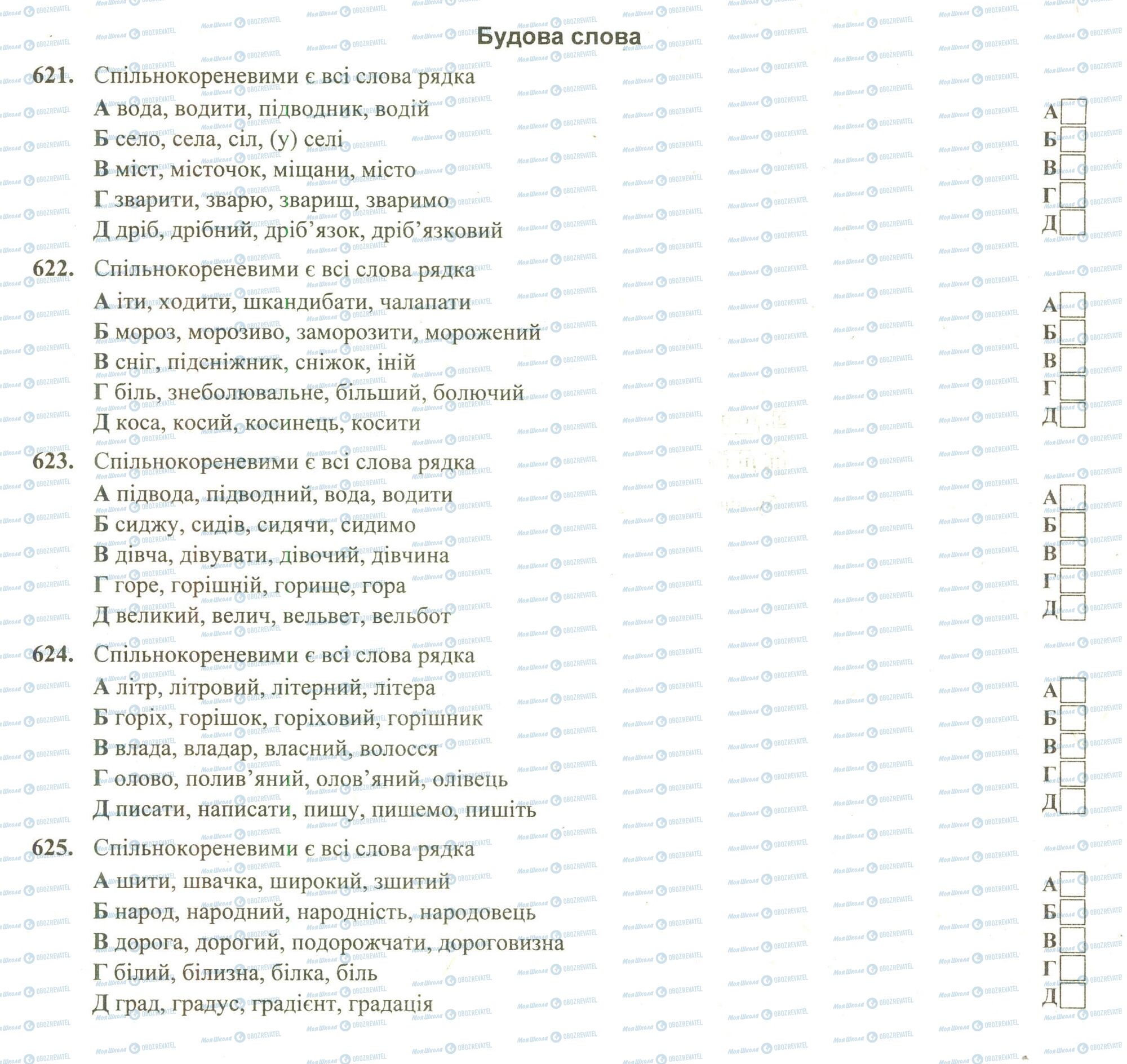 ЗНО Укр мова 11 класс страница 621-625