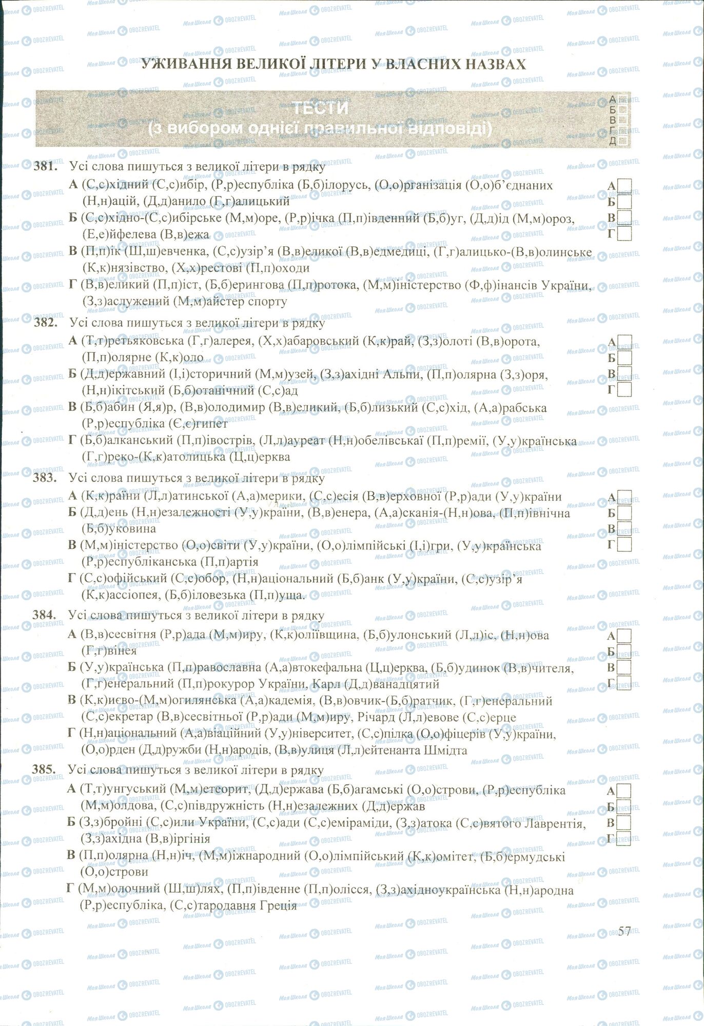 ЗНО Українська мова 11 клас сторінка 381-385