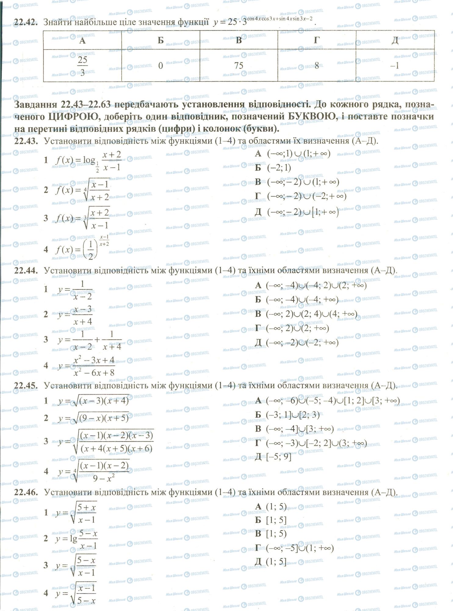 ЗНО Математика 11 клас сторінка 42-46