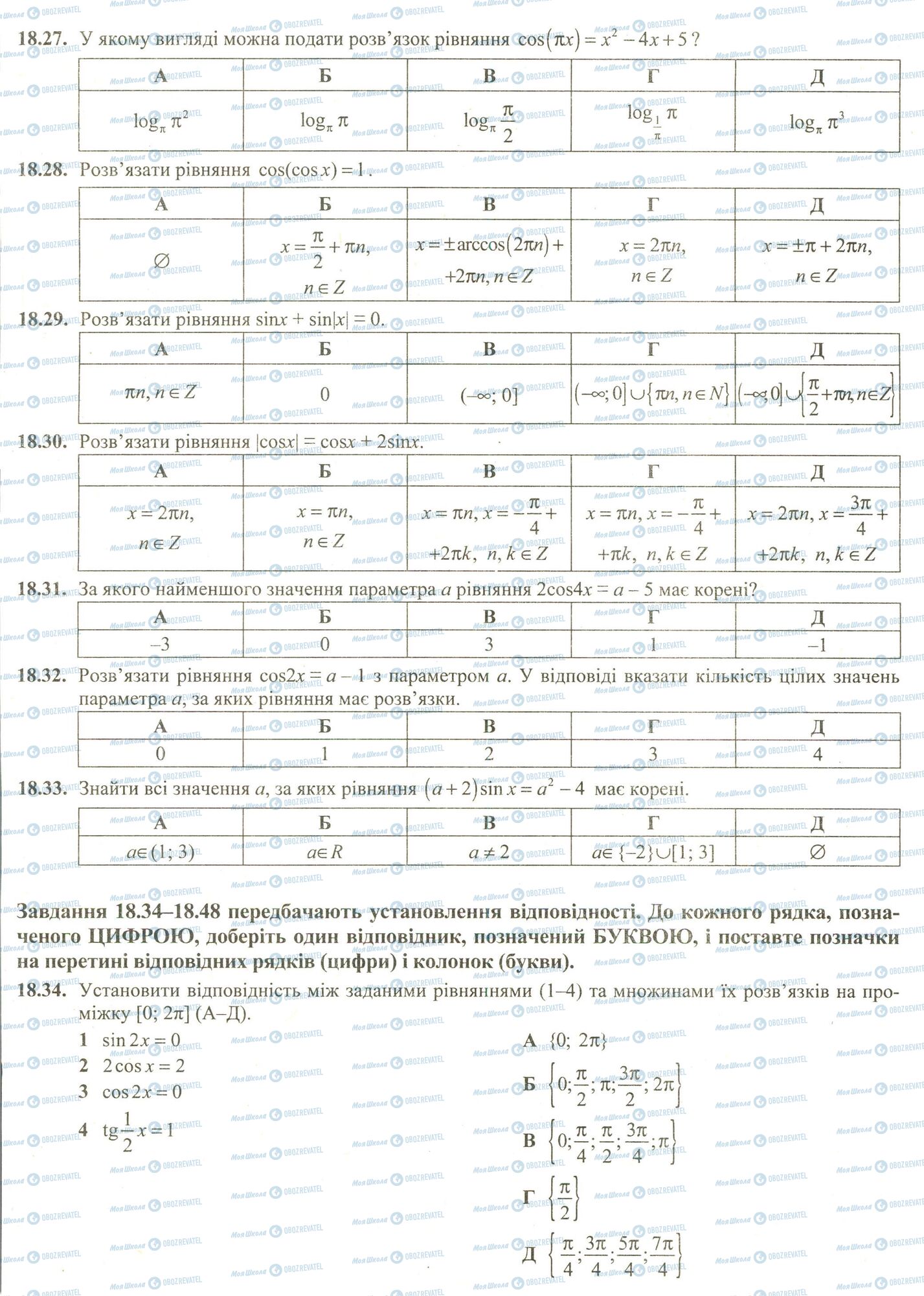 ЗНО Математика 11 клас сторінка 27-34