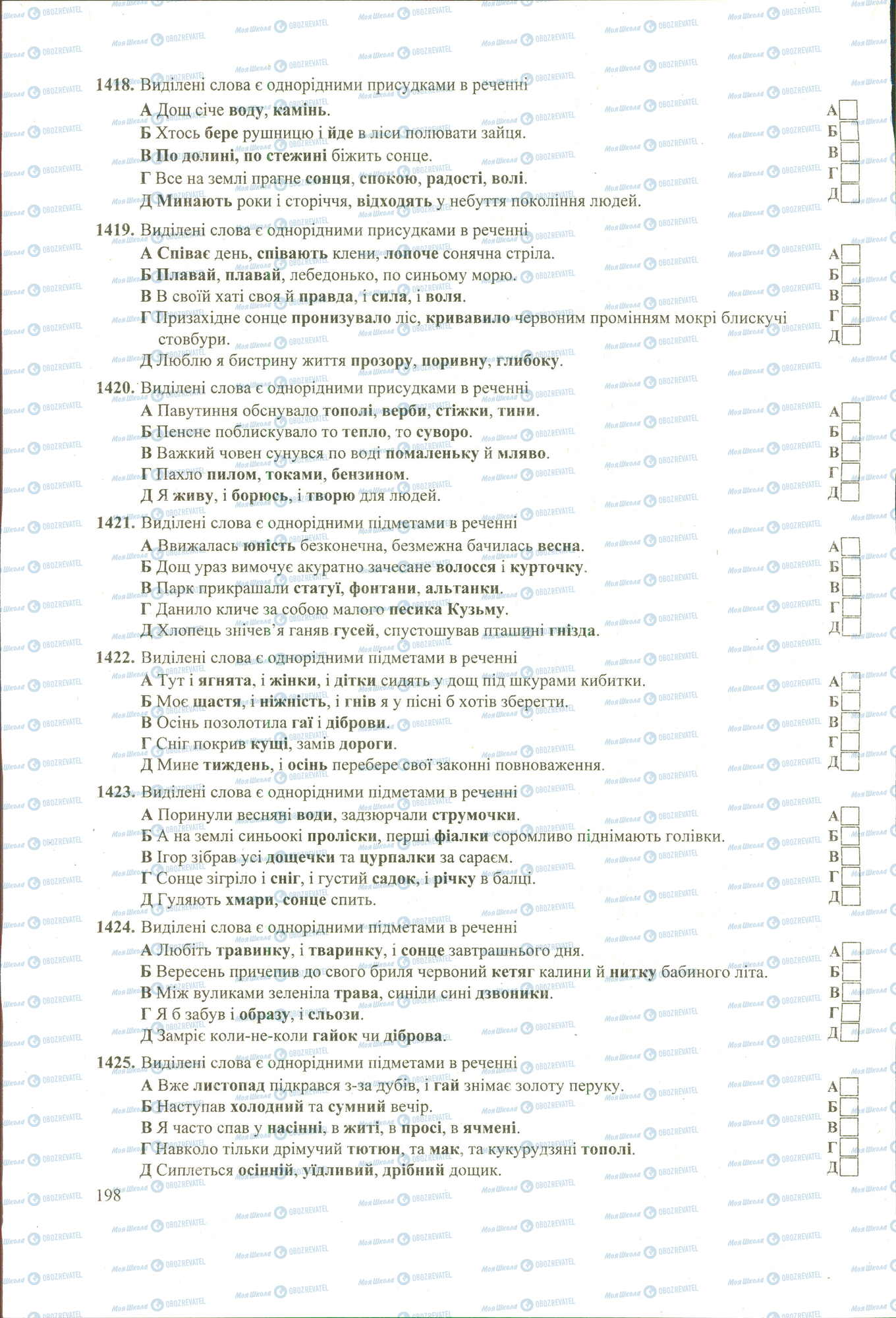ЗНО Українська мова 11 клас сторінка 1418-1425