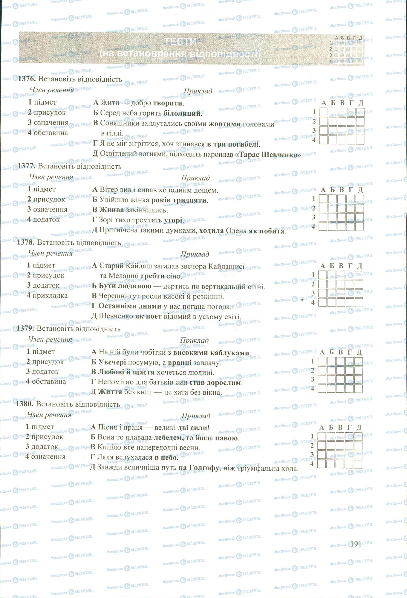 ЗНО Українська мова 11 клас сторінка 1376-1380