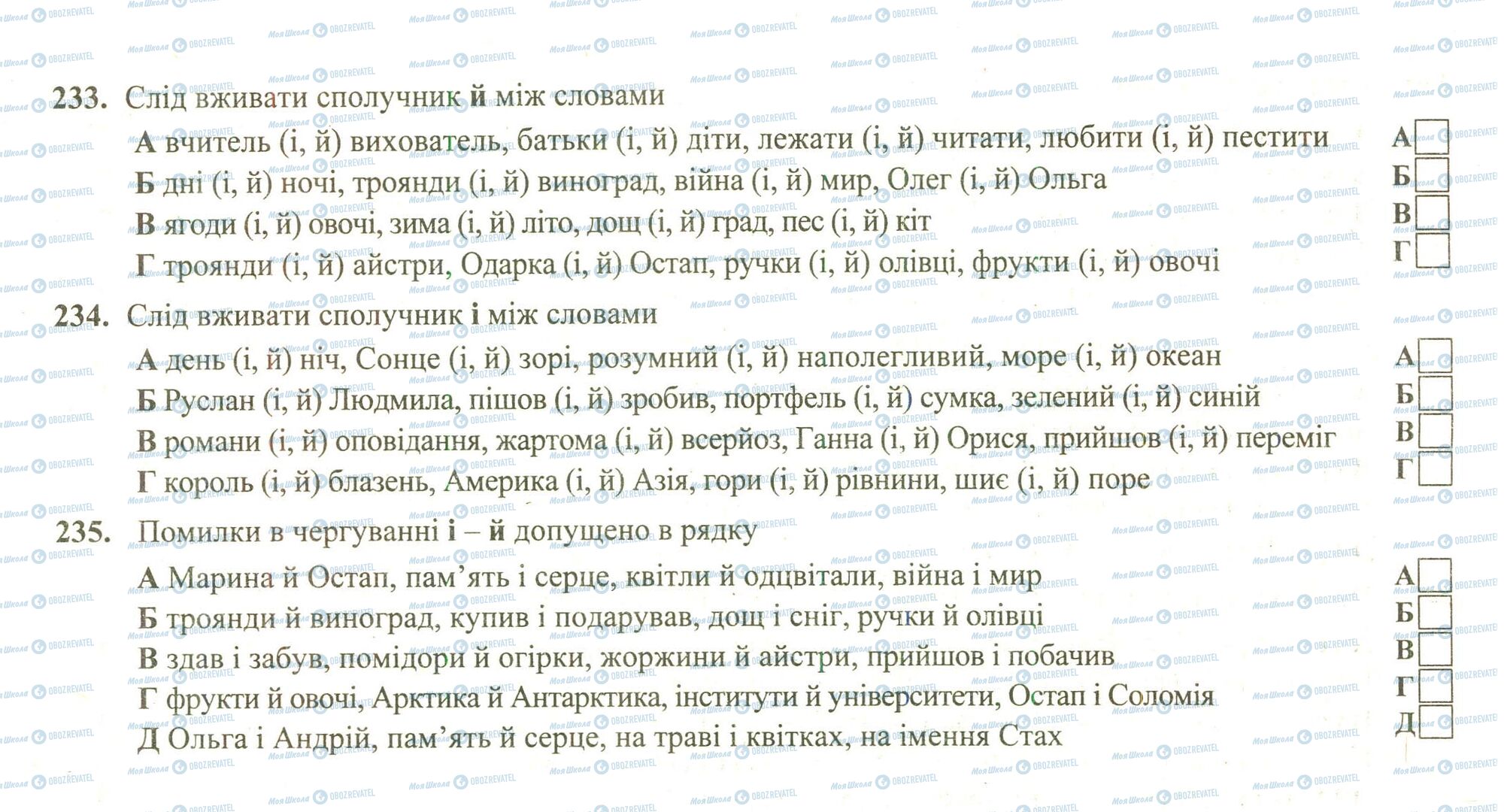 ЗНО Українська мова 11 клас сторінка 233-235